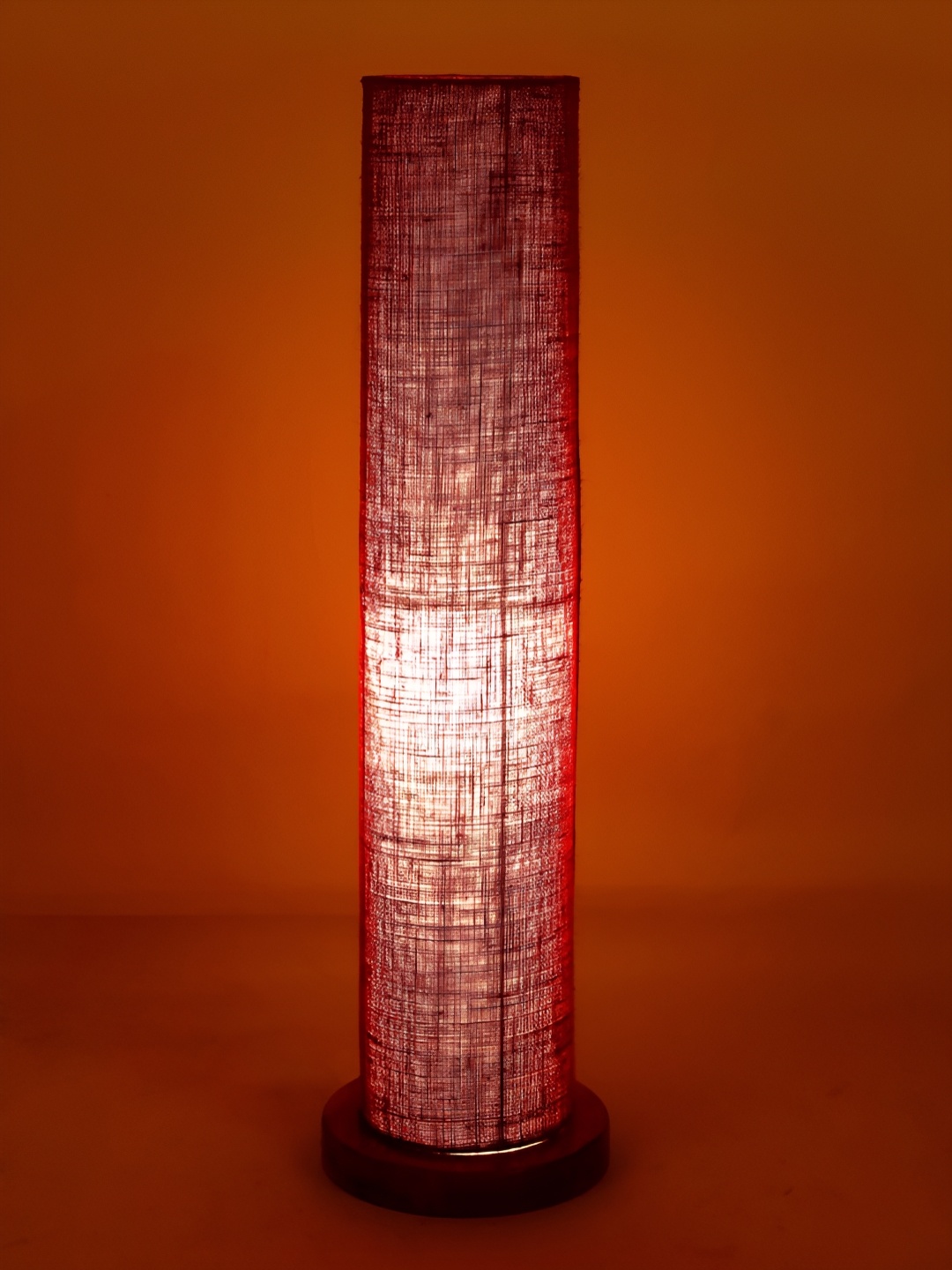 

Devansh Maroon & Brown Jute Wooden Cylinder Shaped Floor Lamp