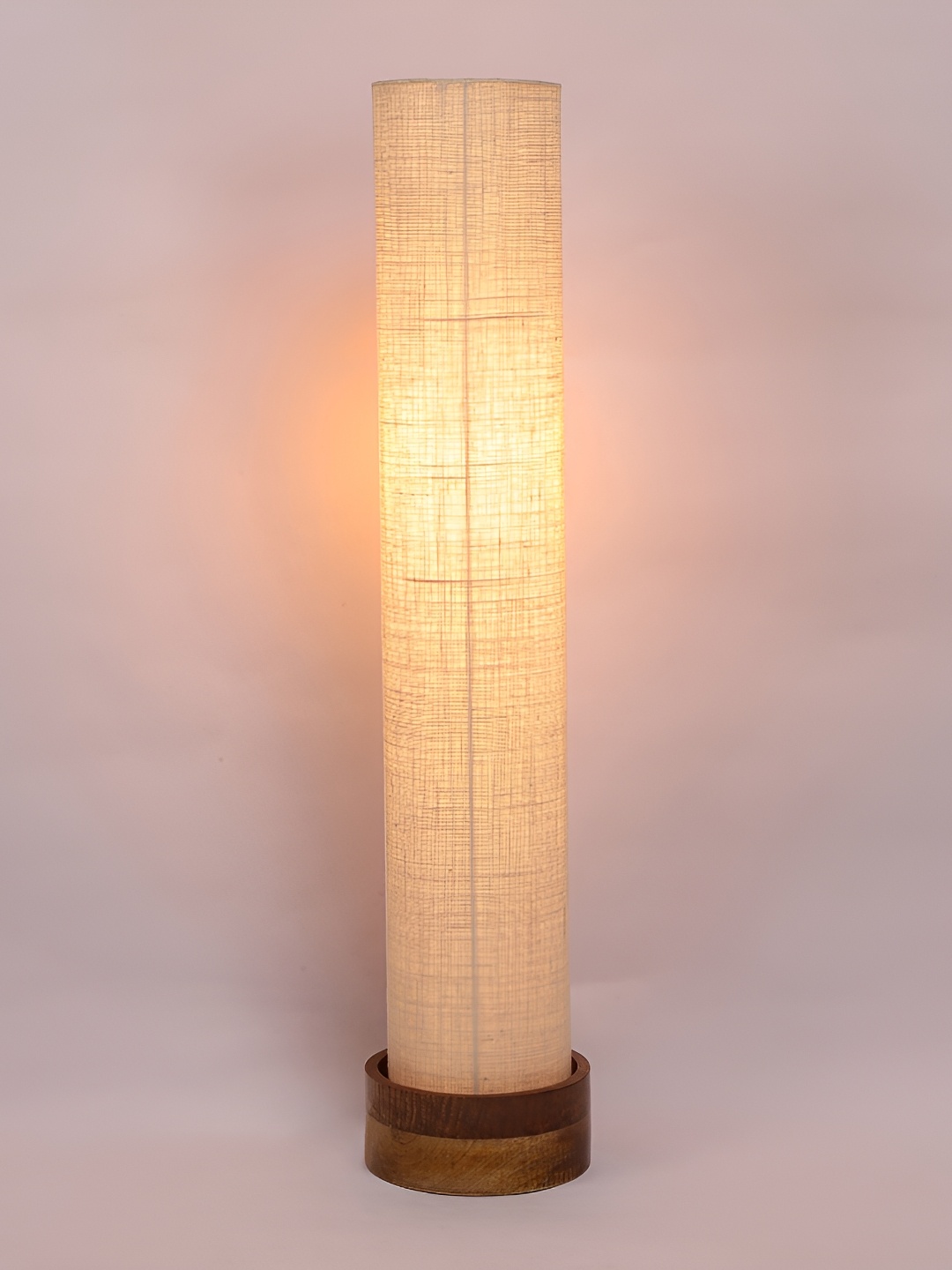 

Devansh White & Brown Cylinder Shaped Wooden Floor Lamp