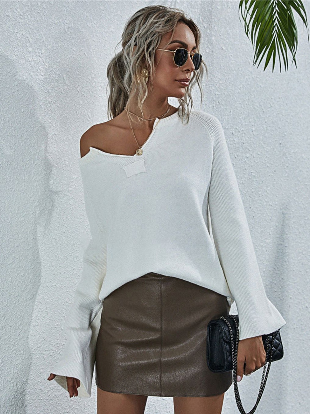 

Oh Rare Women Ribbed Pullover, White