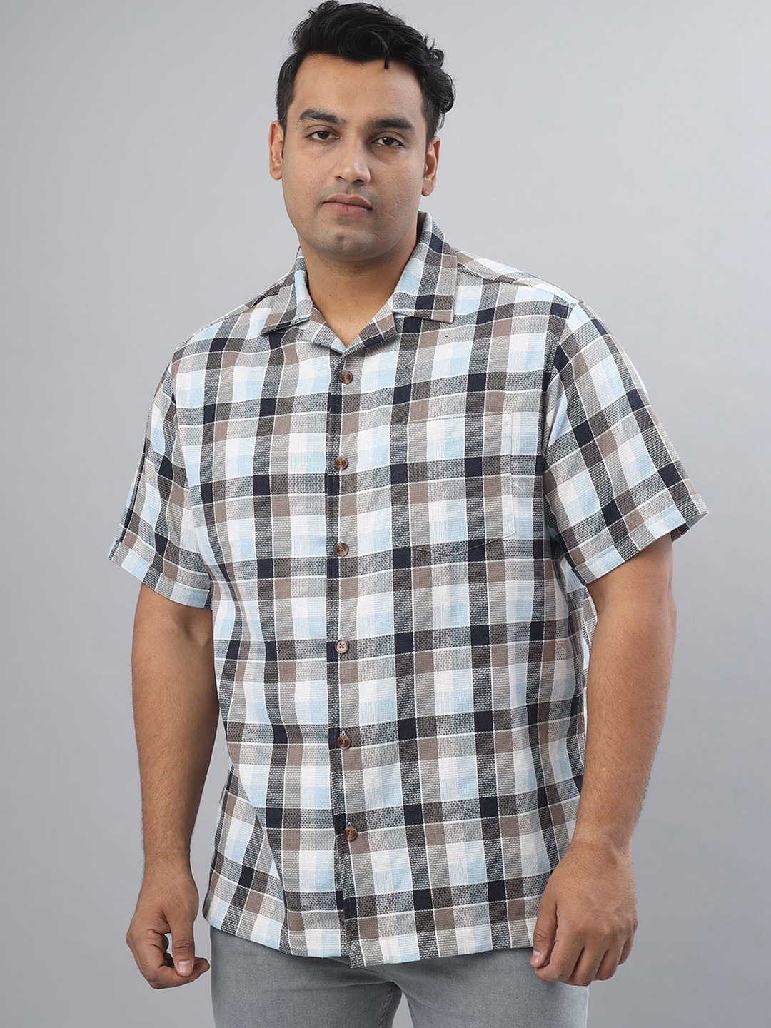 

NEON CHILLIE Men Tartan Checks Opaque Checked Casual Shirt, Black