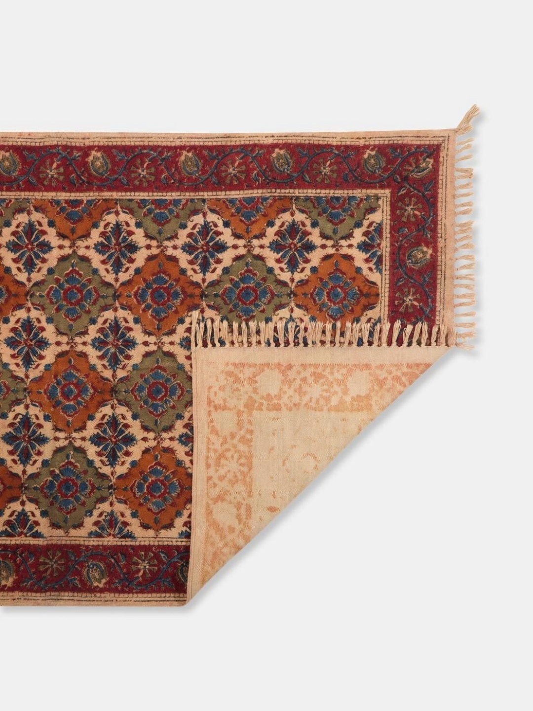 

Fabindia Maroon Cotton Ethnic Motifs Printed Floor Mat