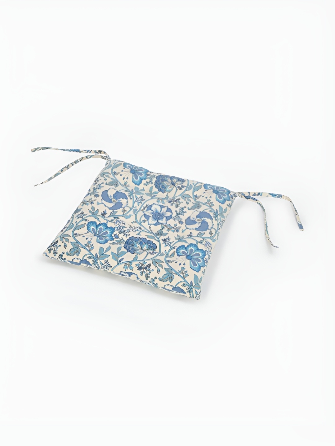 

Fabindia Blue & White Wabisabi Printed Cotton Chair Pad