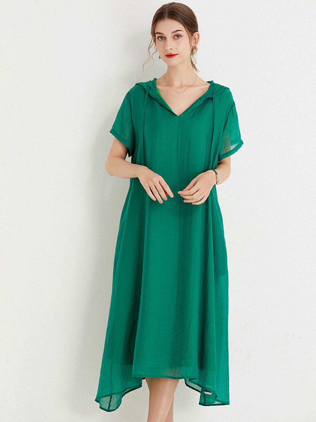 

JC Collection Fit & Flare Midi Dress, Green