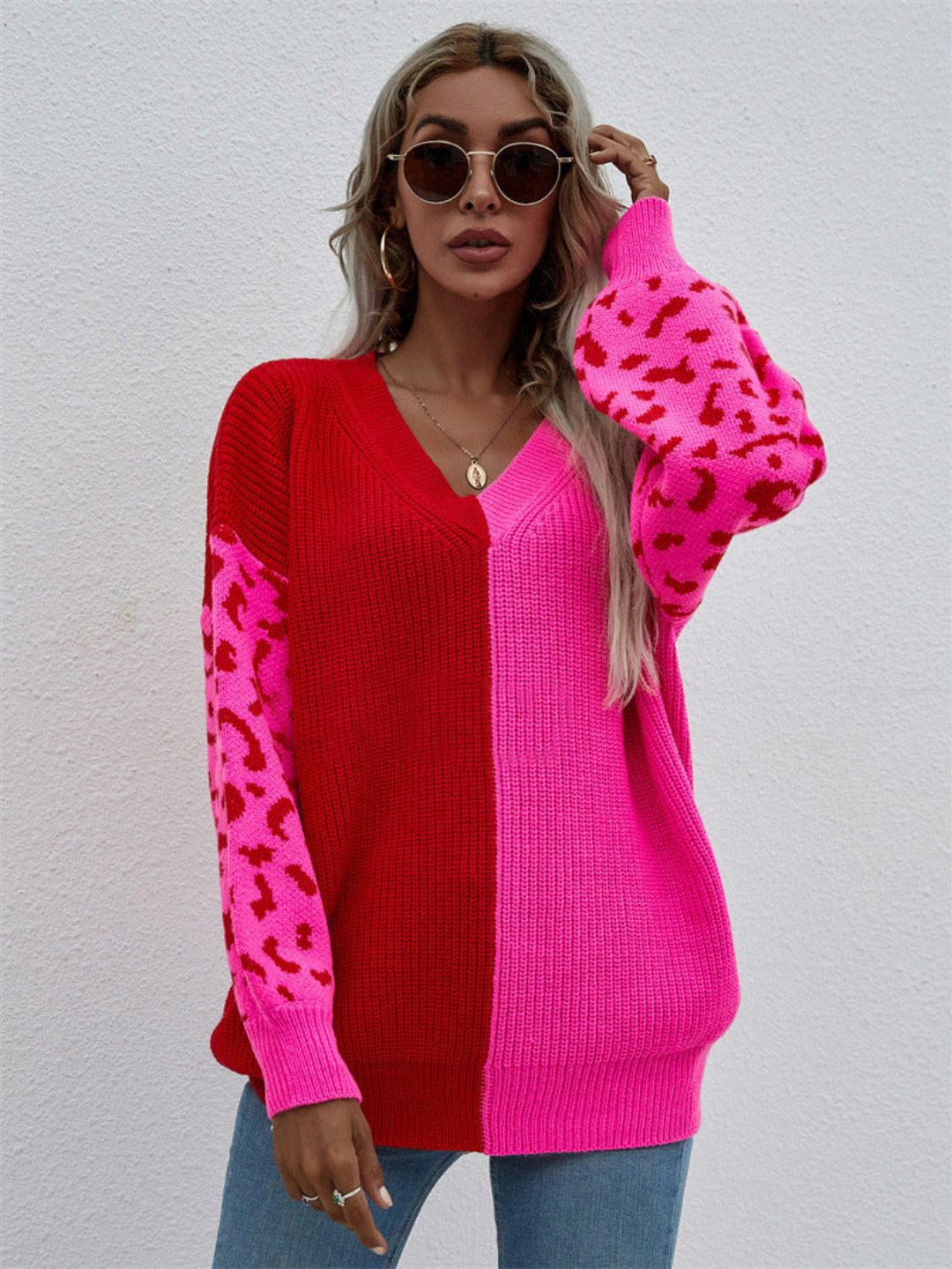 

Oh Rare Women Ribbed Pullover, Red
