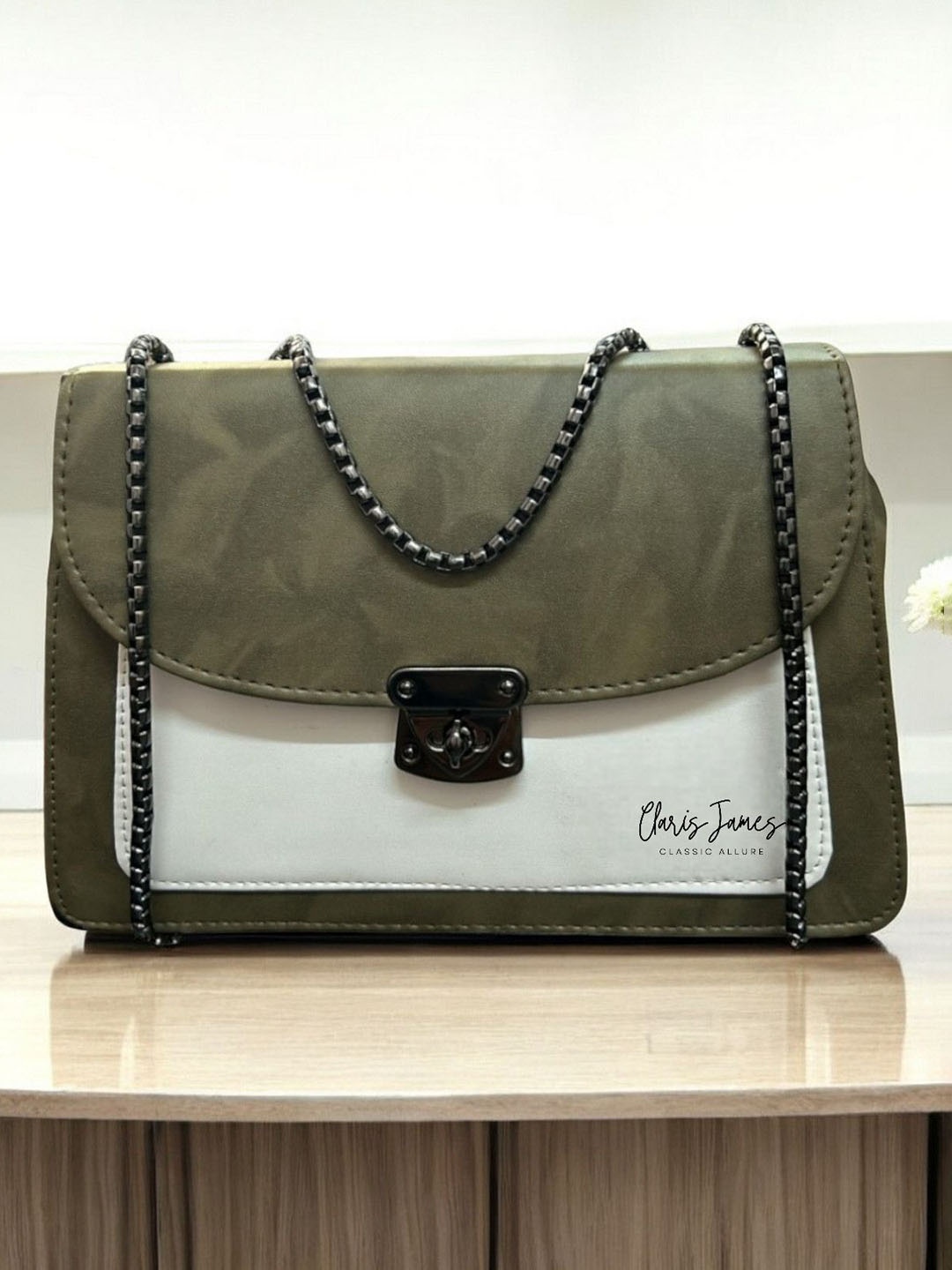 

CLARIS JAMES PU Sling Bag, Olive