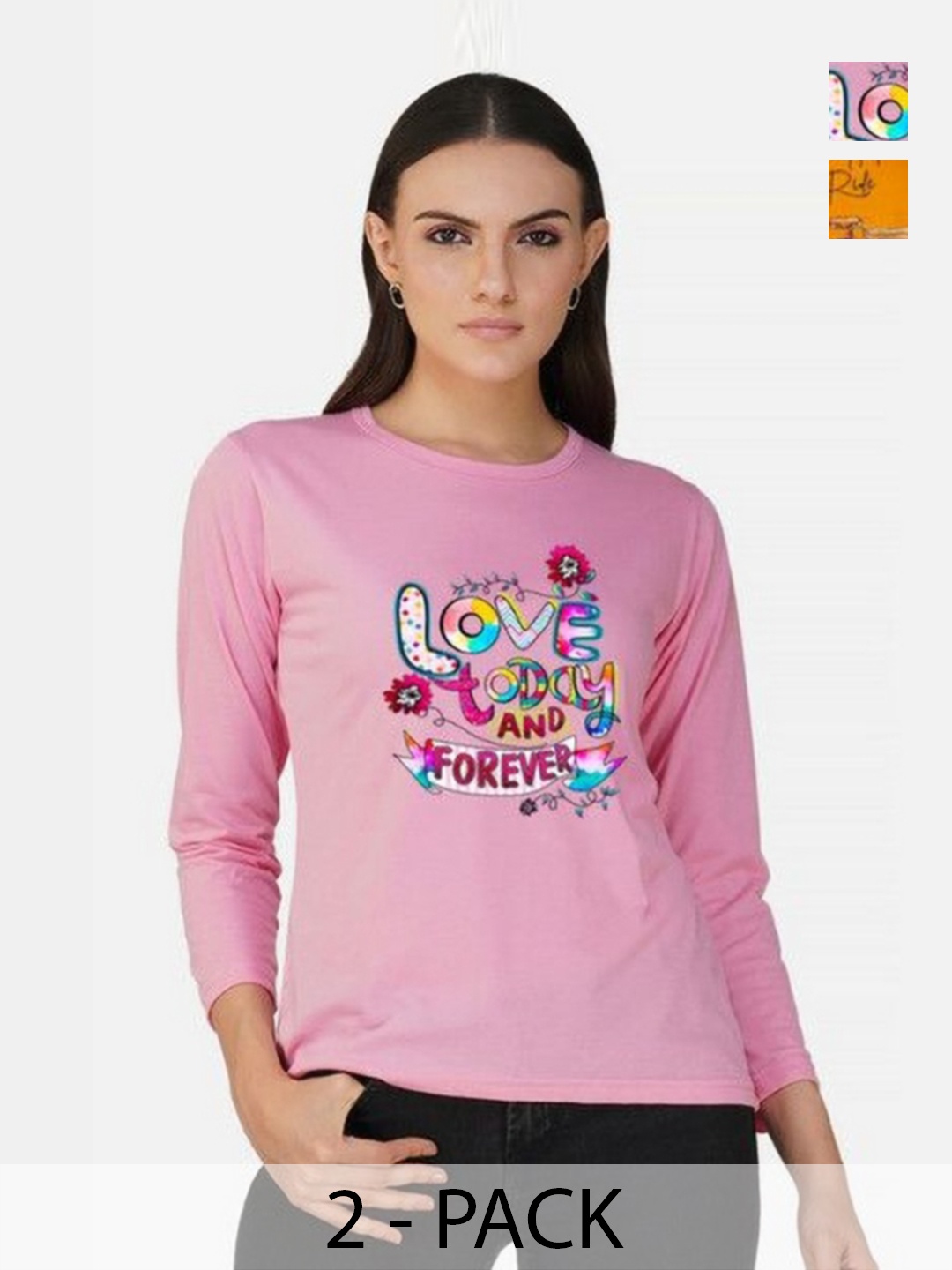 

Metronaut Women 2 Printed Bio Finish T-shirt, Pink