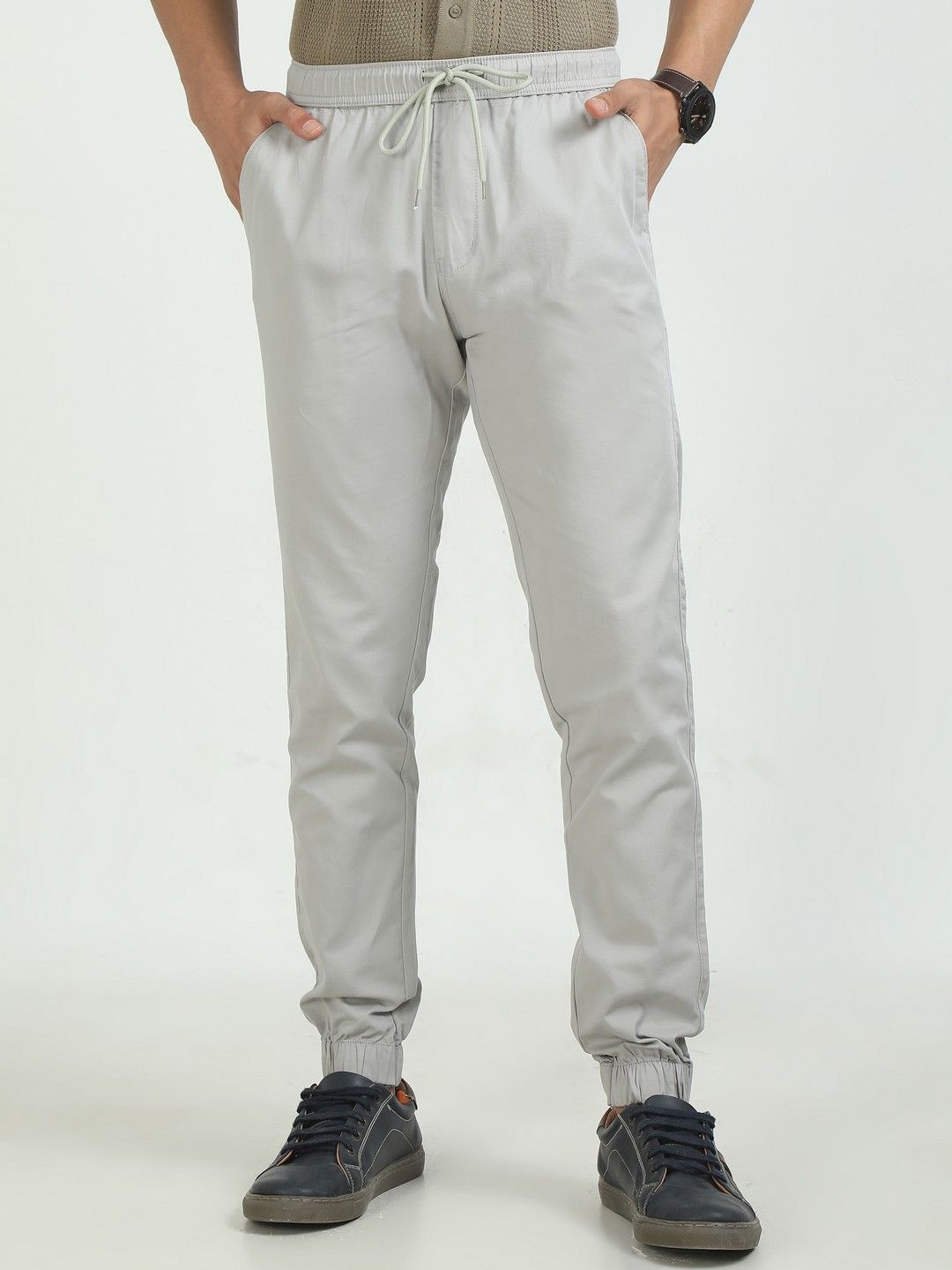 

THE BEETEL HOUSE Men Relaxed Air Joggers Trousers, Grey