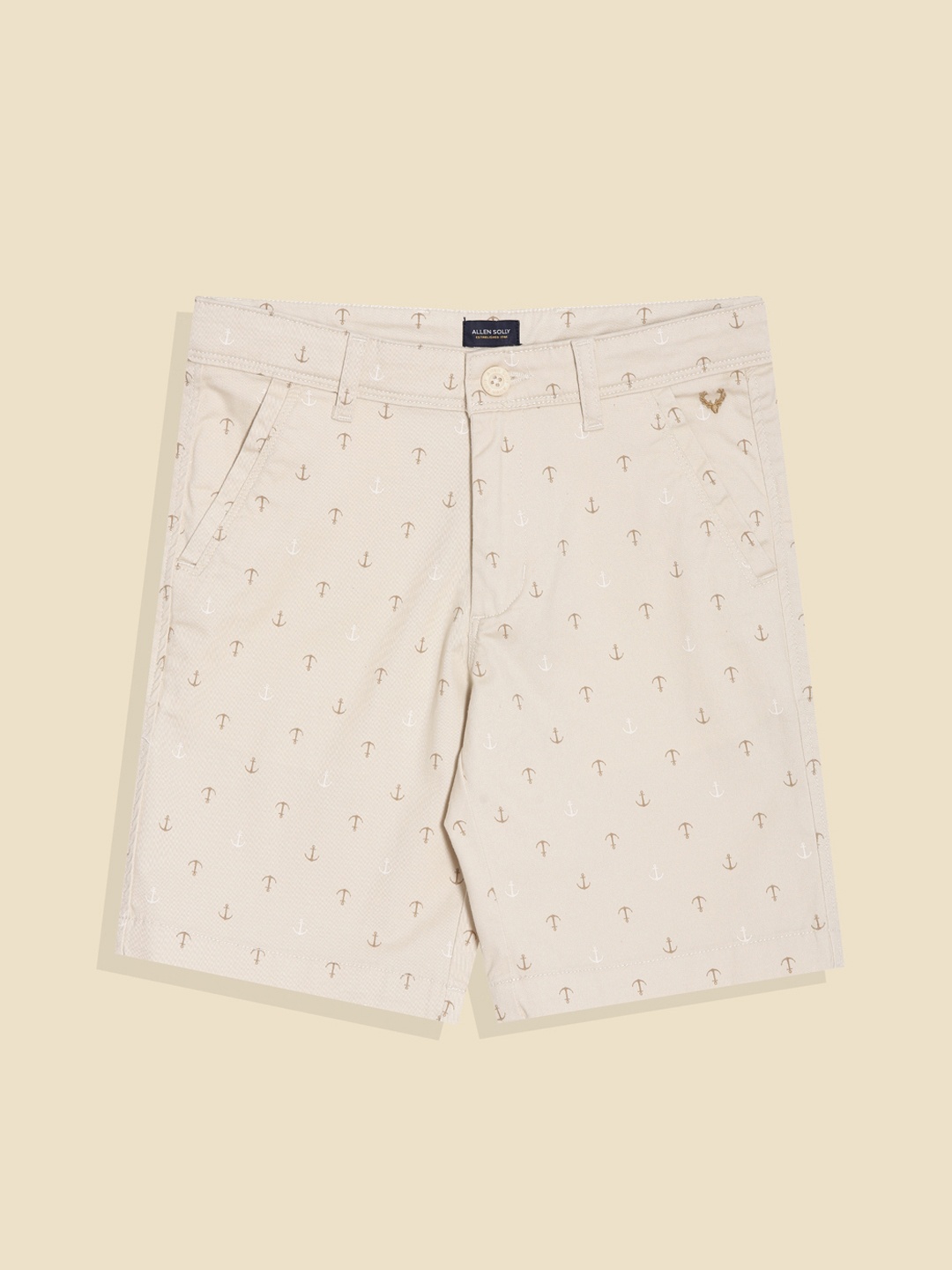 

Allen Solly Junior Boys Conversational Printed Shorts, Beige