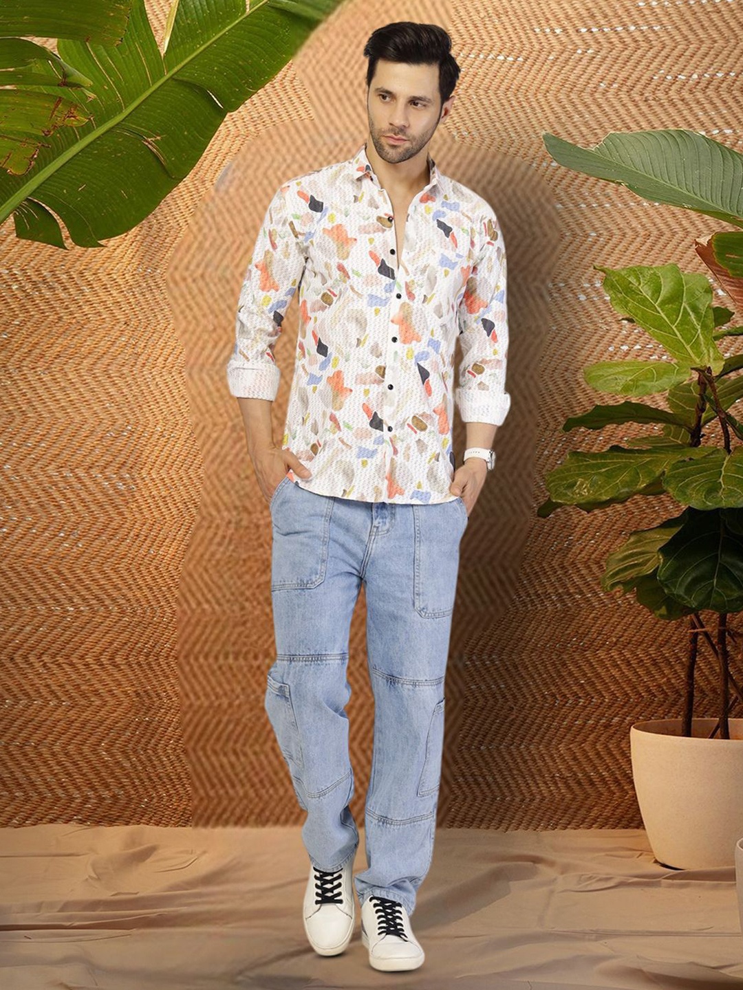 

Moda Rapido Men Original Opaque Printed Casual Shirt, Multi