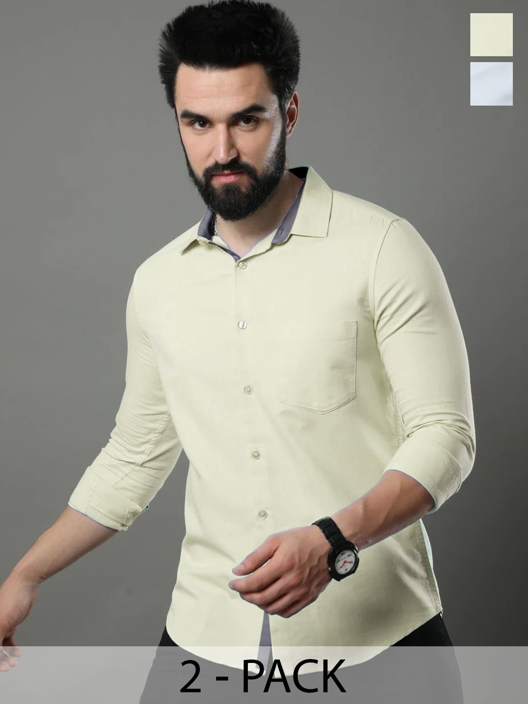 

Moda Rapido Men Standard Opaque Formal Shirt, Multi