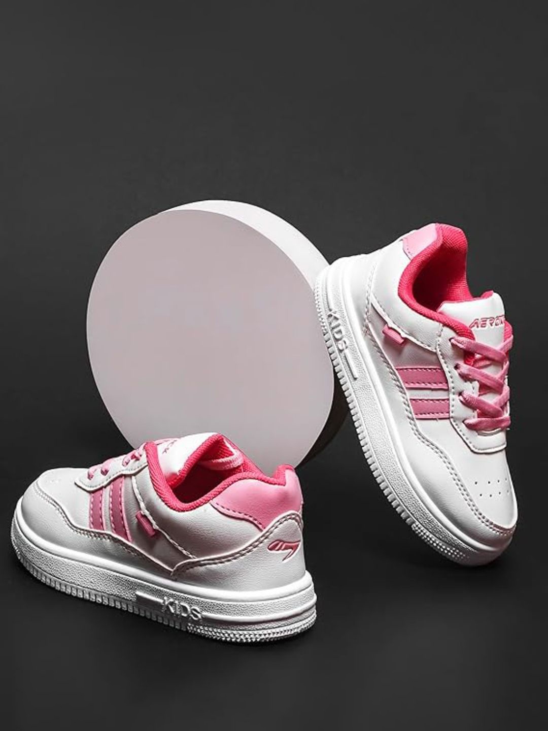

AEROKICK Unisex Kids Woven Design Sneakers, Pink