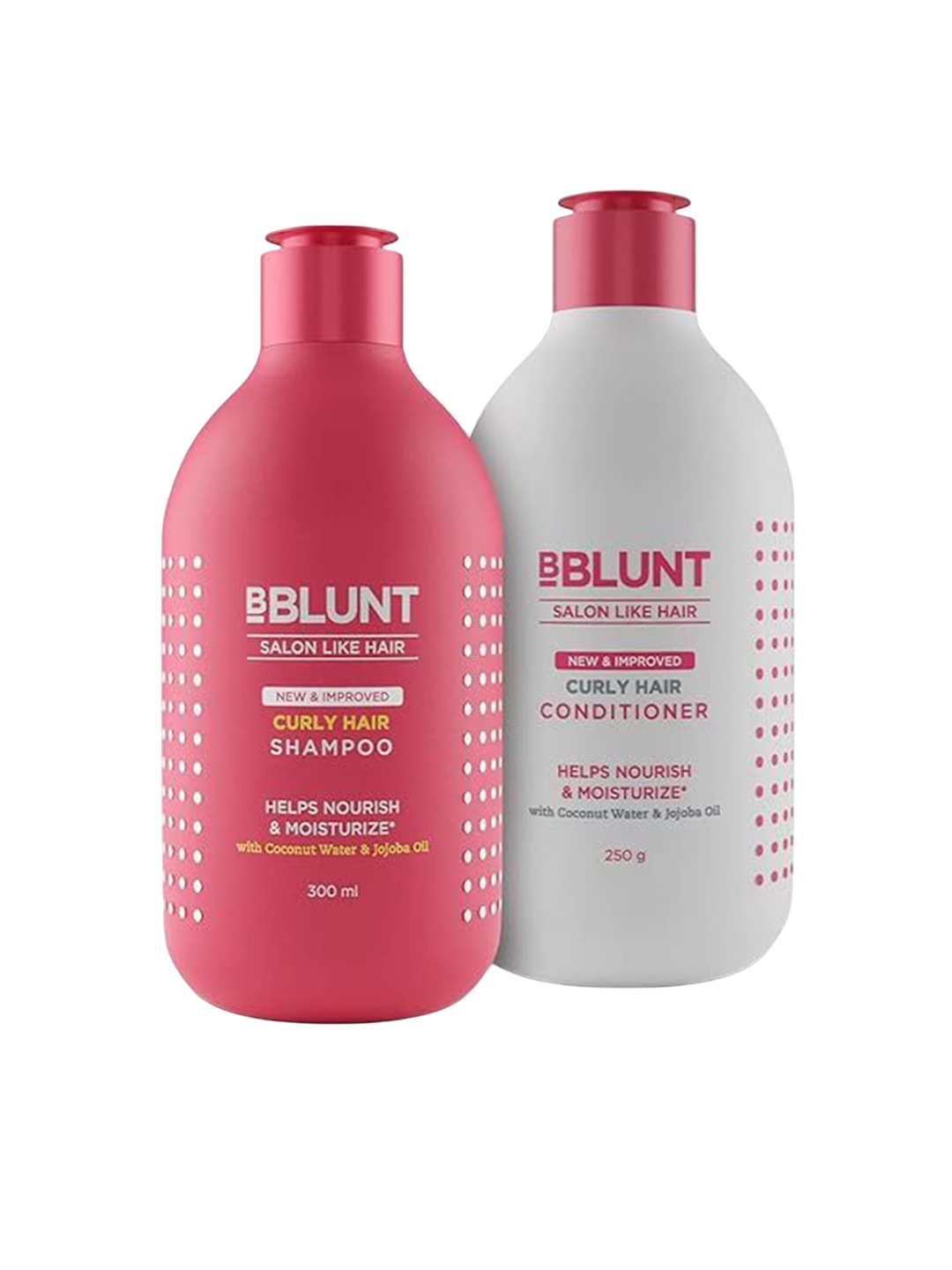 

BBLUNT Set Of 2 Curly Hair Shampoo- 300 ml & Conditioner- 250 g, Red