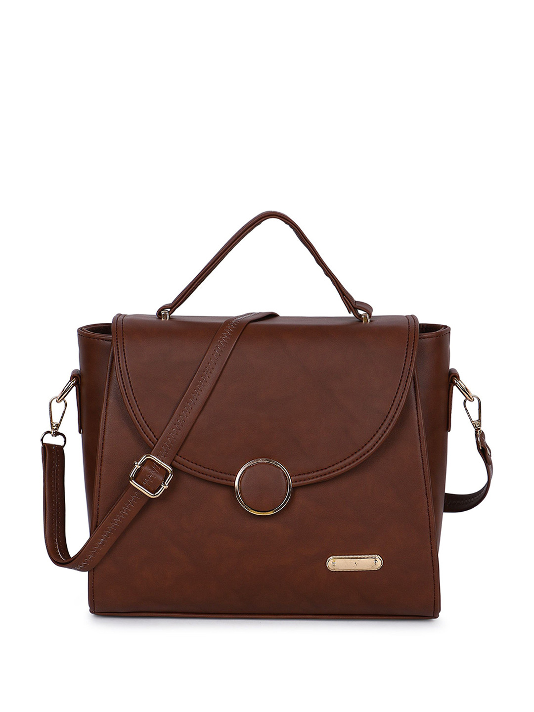 

LADY QUINTON PU Structured Handheld Bag, Brown