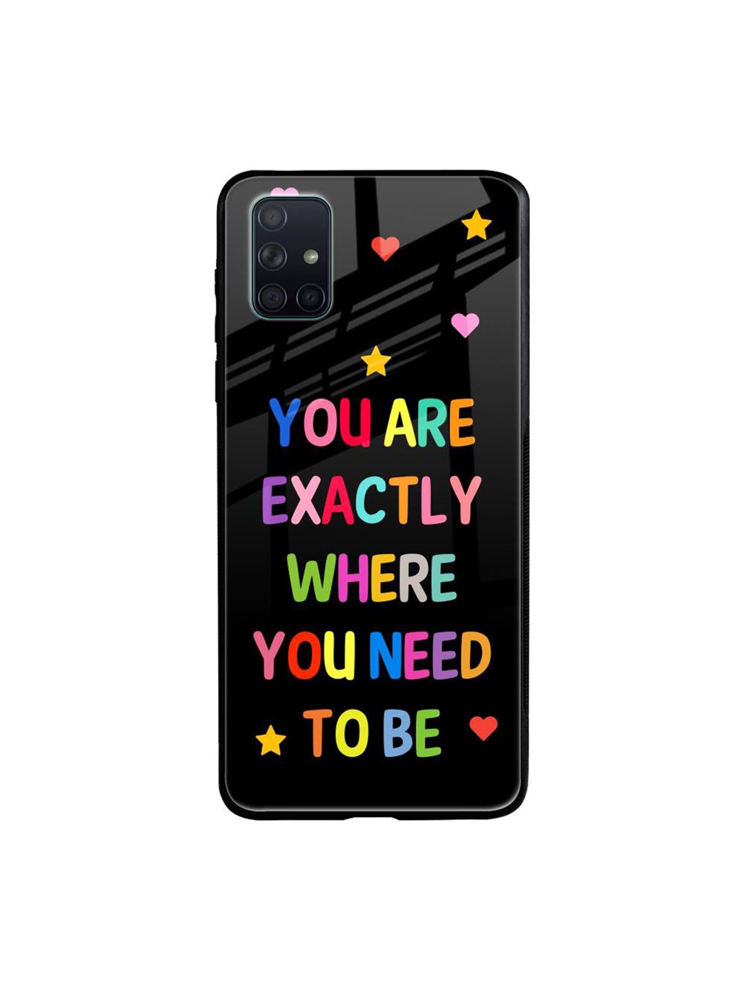 

QRIOH Typography Printed Samsung Galaxy A51 Back Case Mobile Accessories, Black