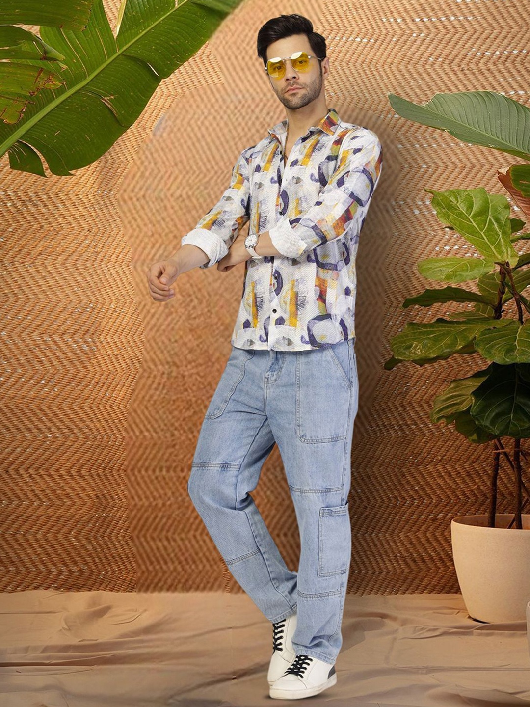 

Moda Rapido Men Original Opaque Printed Casual Shirt, Multi