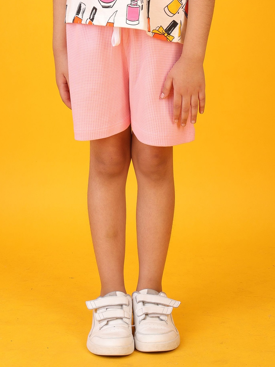 

Anthrilo Girls Summer Pretty Texture Shorts, Pink