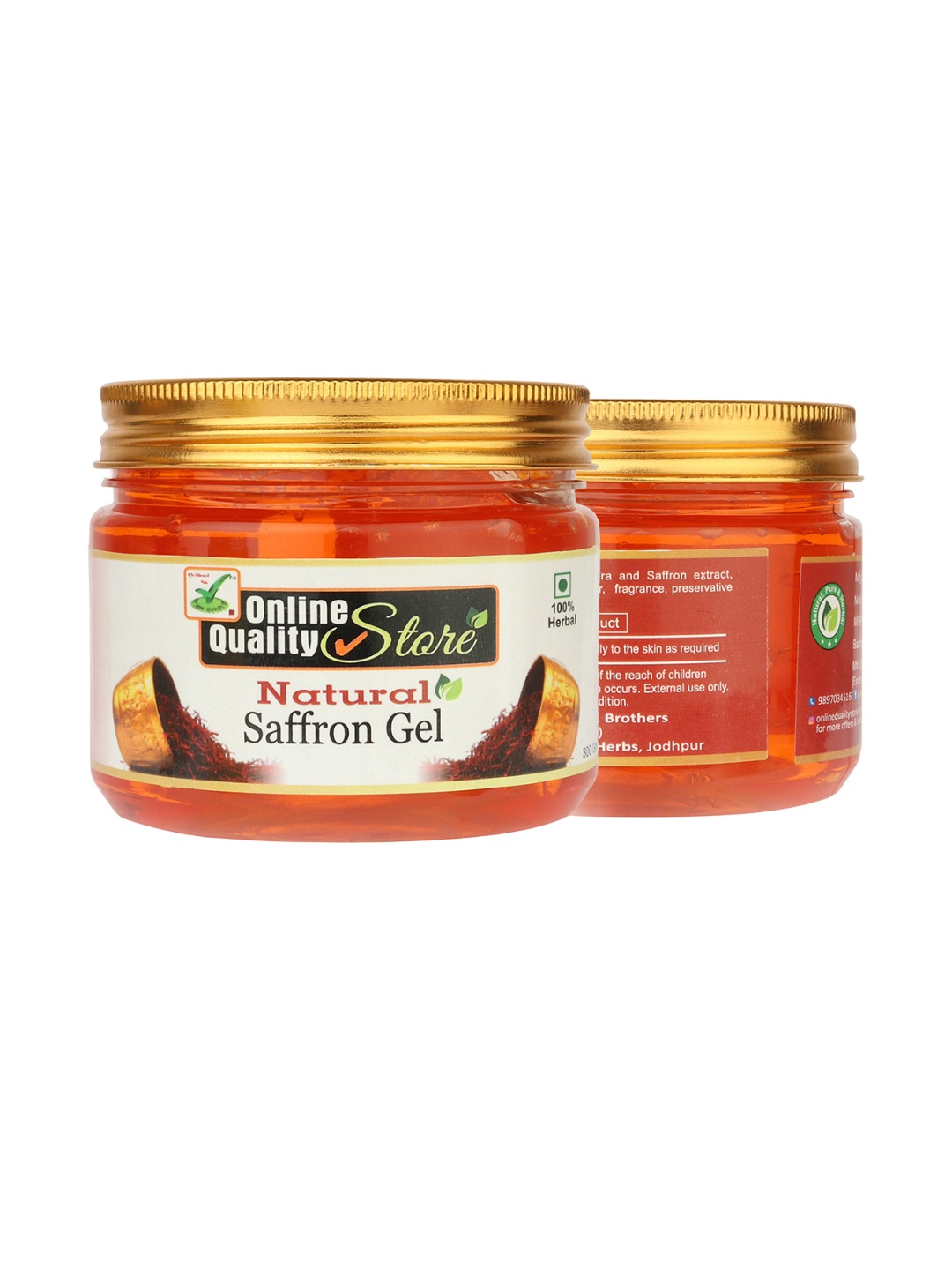 

Online Quality Store Herbal & Natural Saffron Gel For Uneven Skin Tone - 300 g, Orange