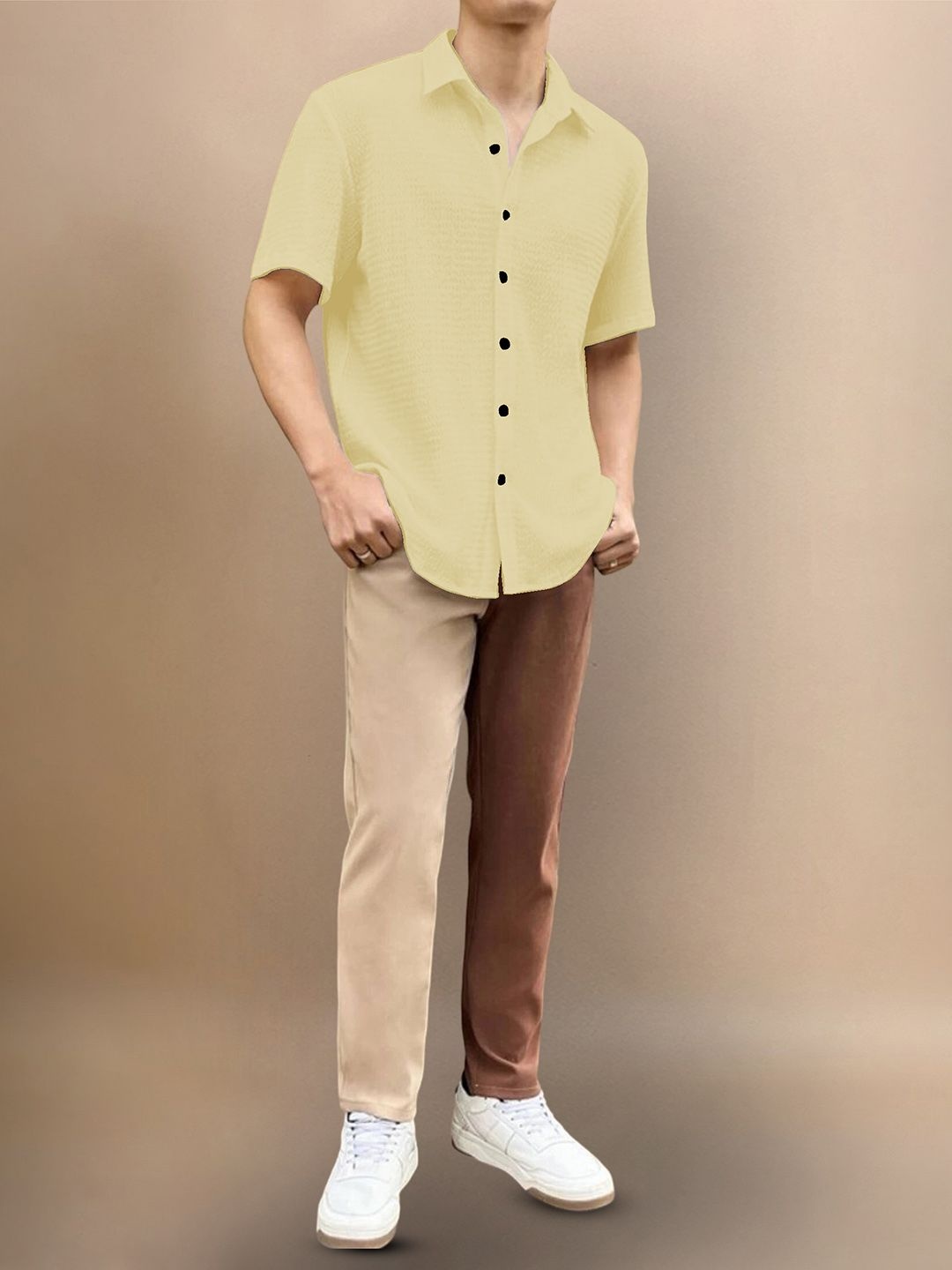 

Moda Rapido Men Original Opaque Casual Shirt, Yellow