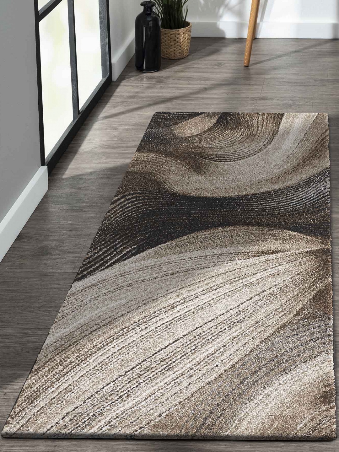 

Obsessions Brown Non Slip Backing Bedside Runner