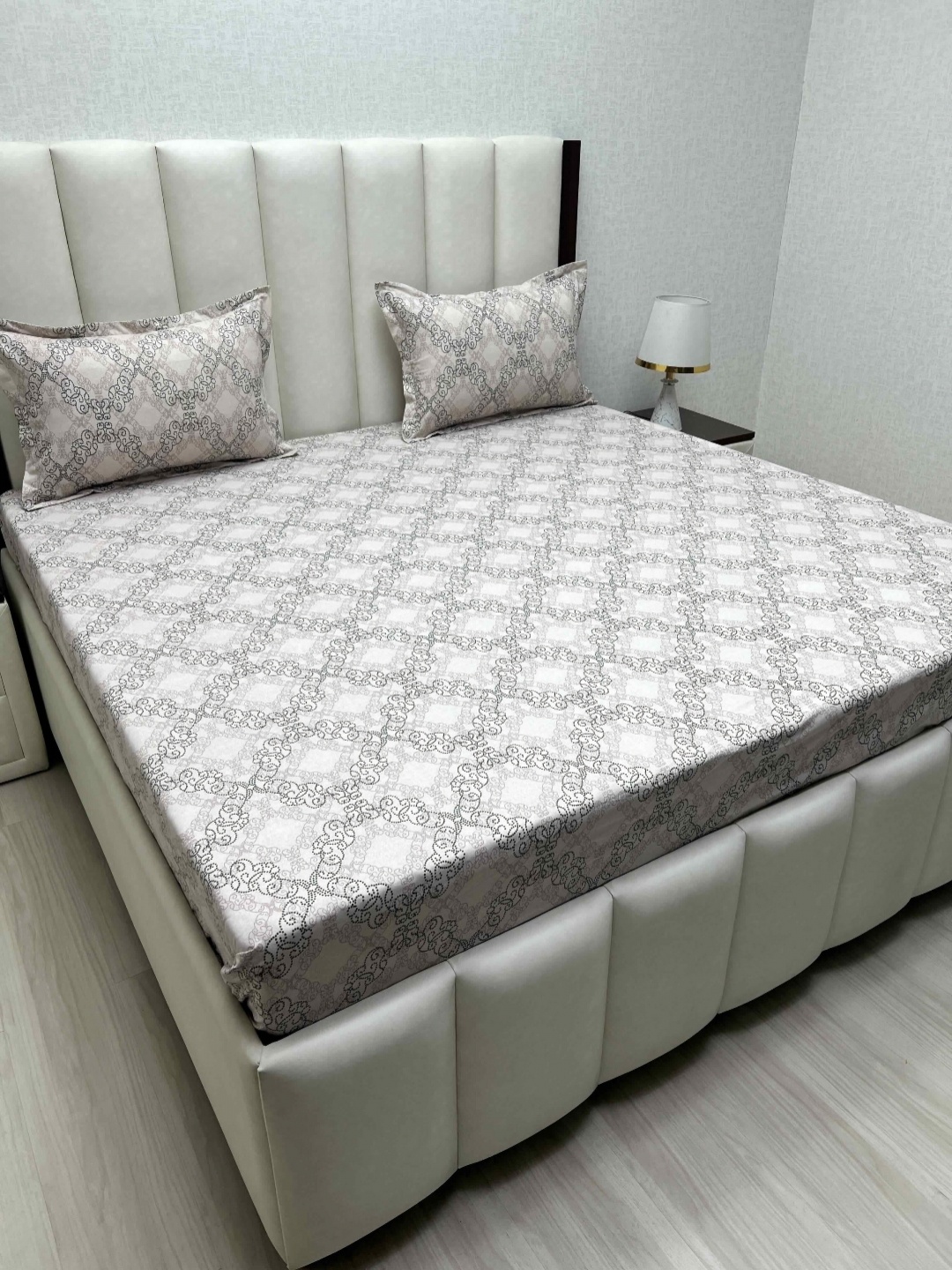 

Pure Decor Brown & Grey Ethnic Motifs 180 TC King Bedsheet with 2 Pillow Covers