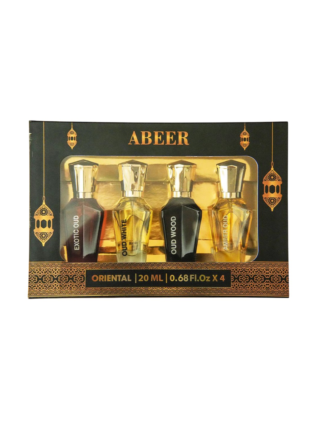 

Abeer Set Of 4 Oud Wood, Amber Oud, Exotic Oud & Oud White Eau de Parfum - 20 ml Each, Black