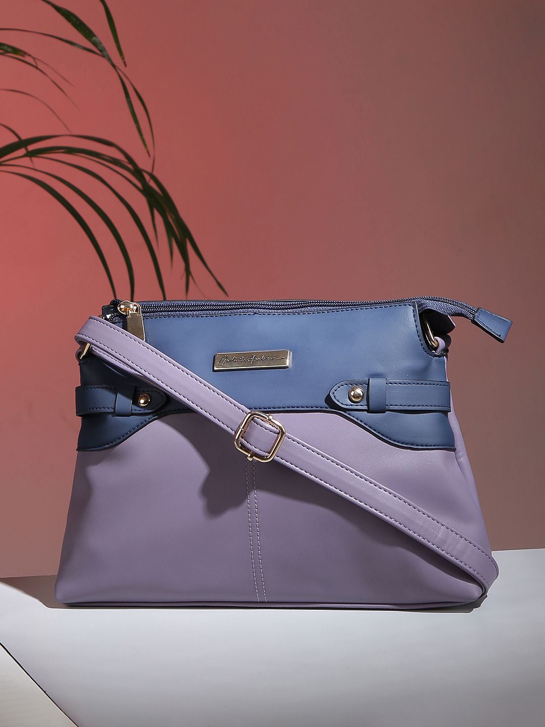 

Mast & Harbour Colourblocked Swagger Sling Bag, Purple
