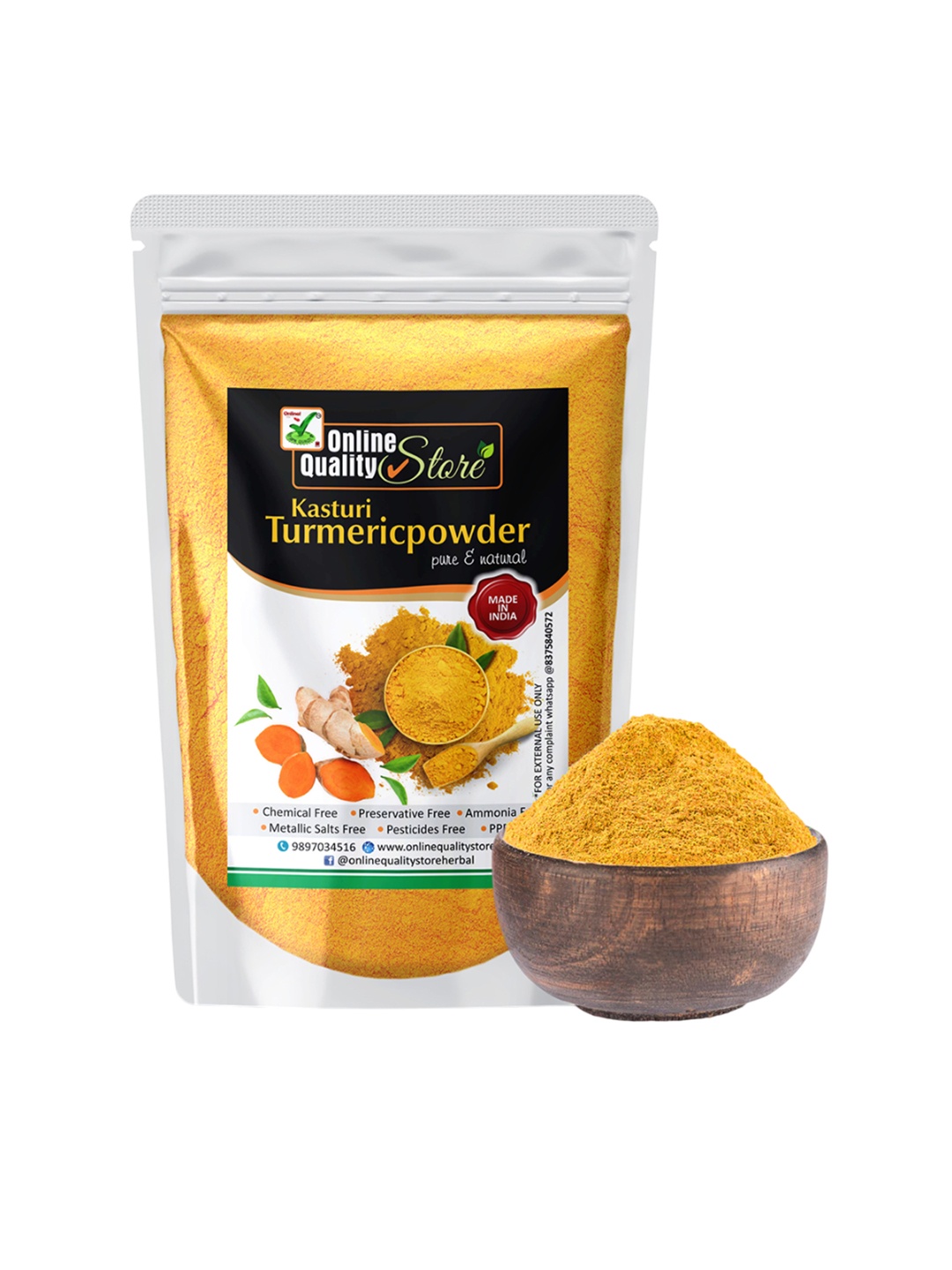 

Online Quality Store Natural Turmeric Powder For Acne or Blemishes- 800 g, Yellow