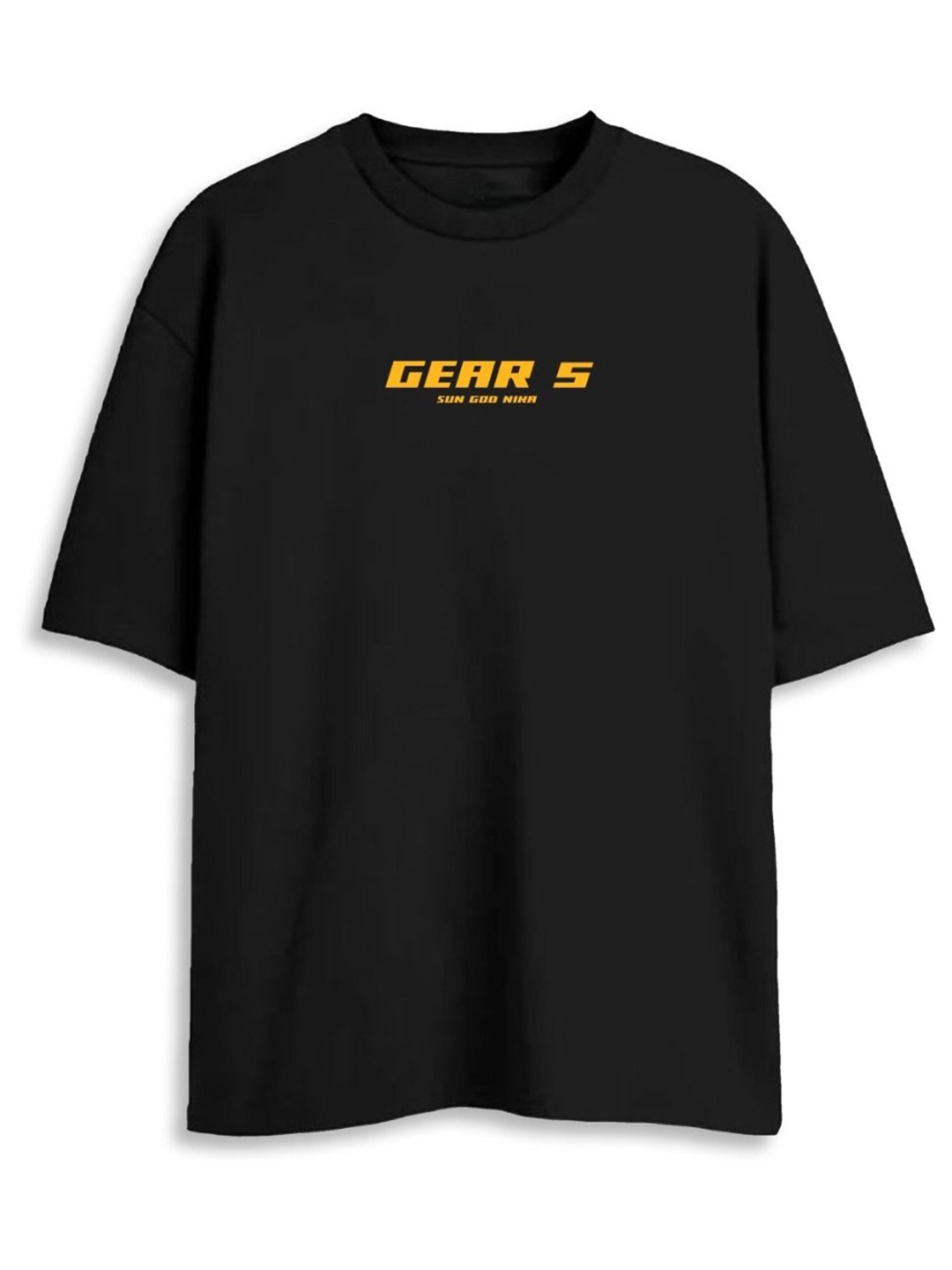 

zentik Men Printed Abzorb Raw Edge T-shirt, Black