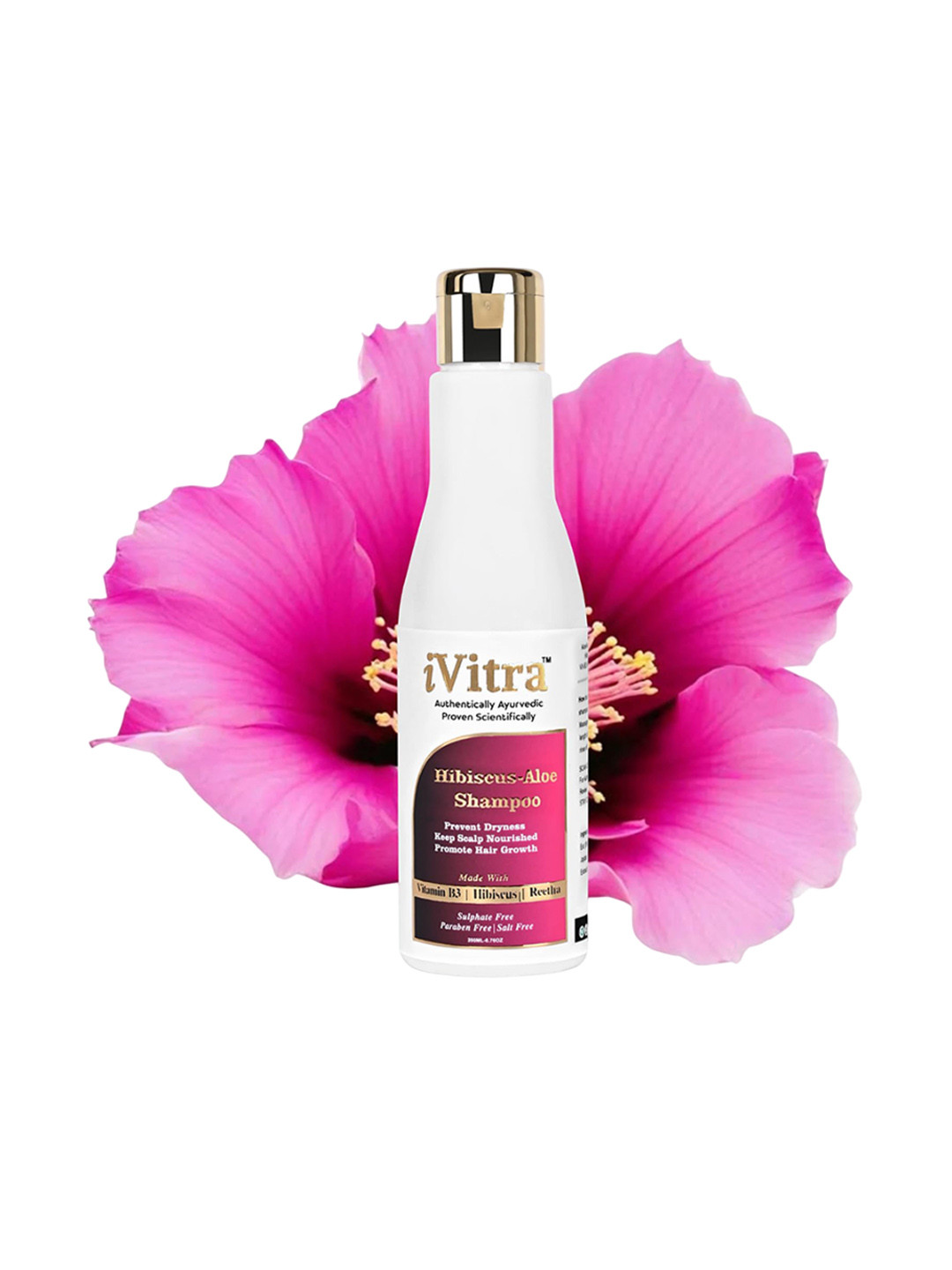 

iVitra Hibiscus- Aloe Shampoo For Healthy Hair Growth - 200 ml, Red