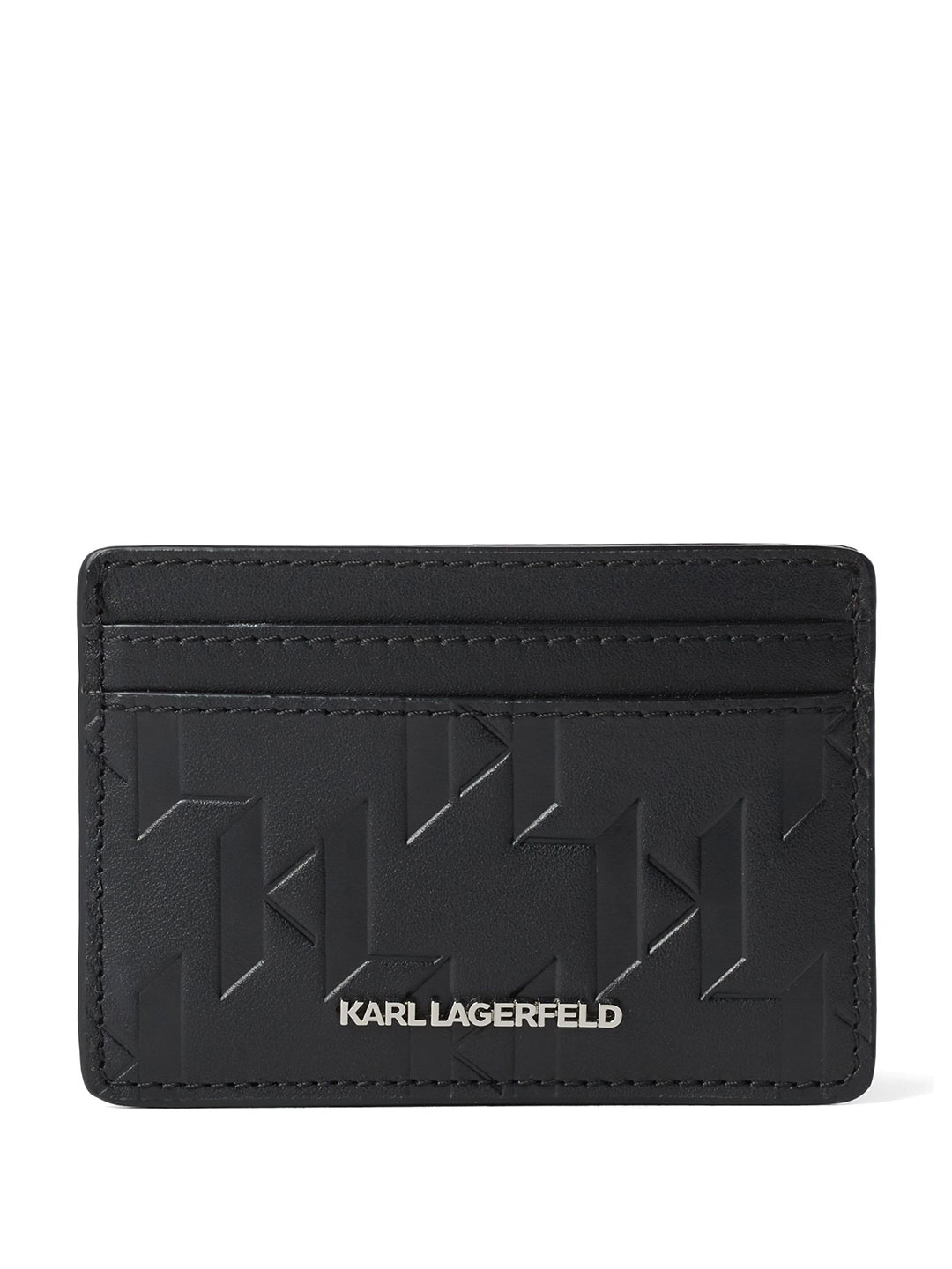 

Karl Lagerfeld Men Leather Card Holder with SD Card Holder, Black