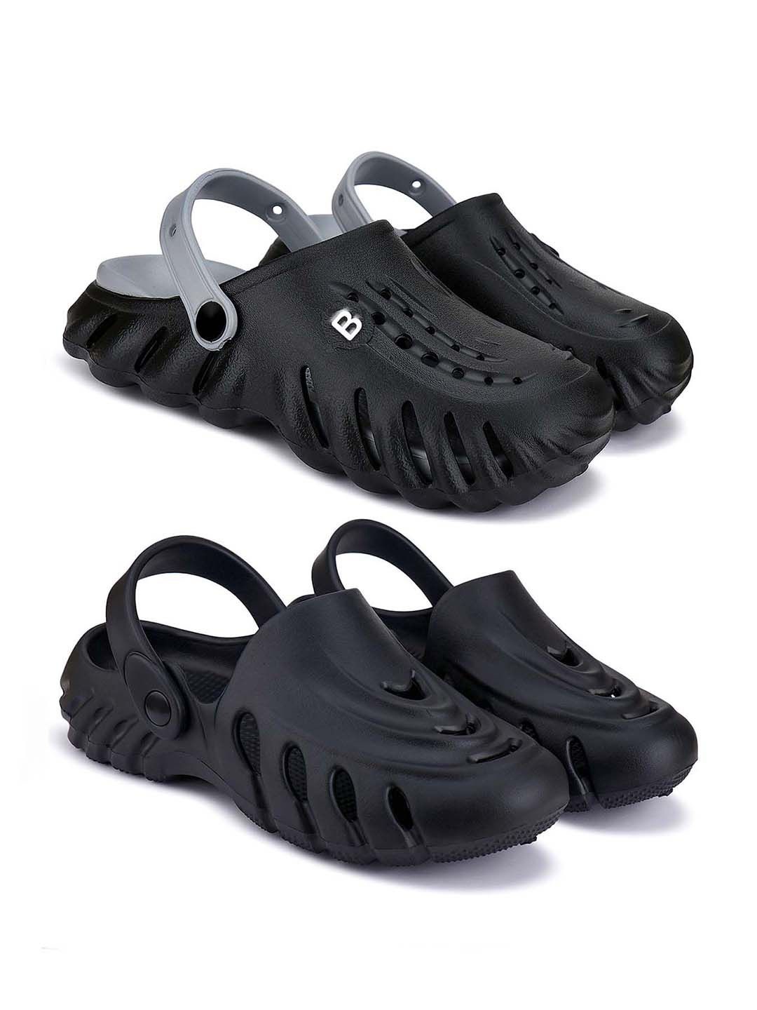 

BERSACHE Men Clogs, Black
