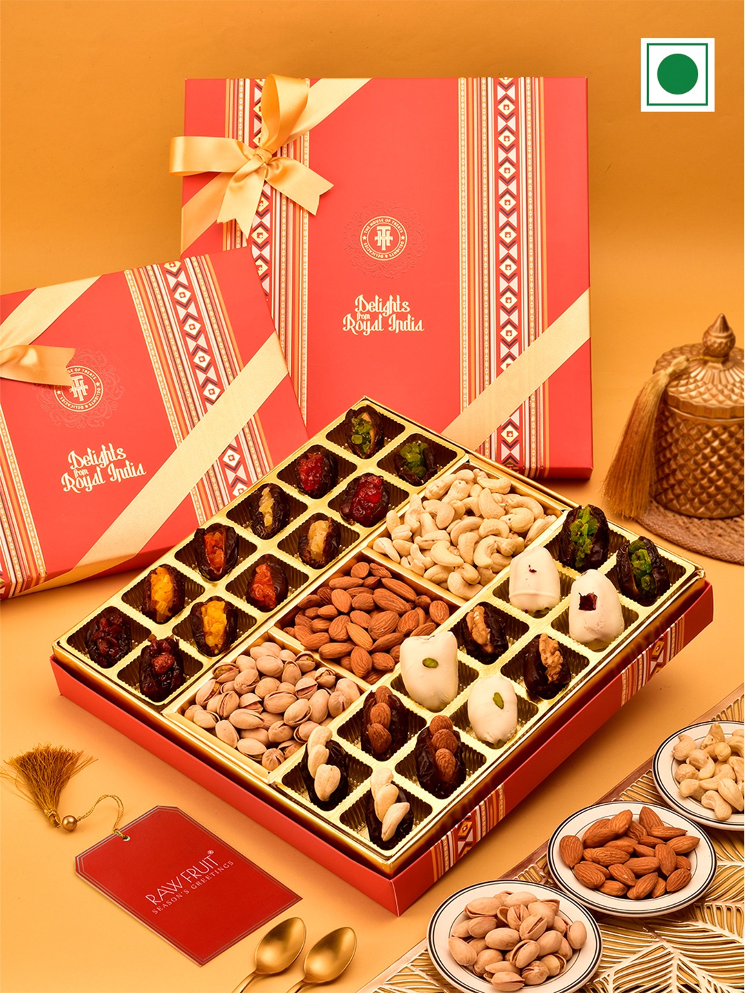 

RawFruit 28 Pcs Premium Eid Sweets Hamper, Red