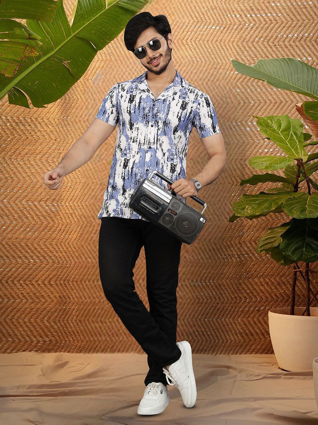 

Moda Rapido Men Original Opaque Printed Casual Shirt, Multi