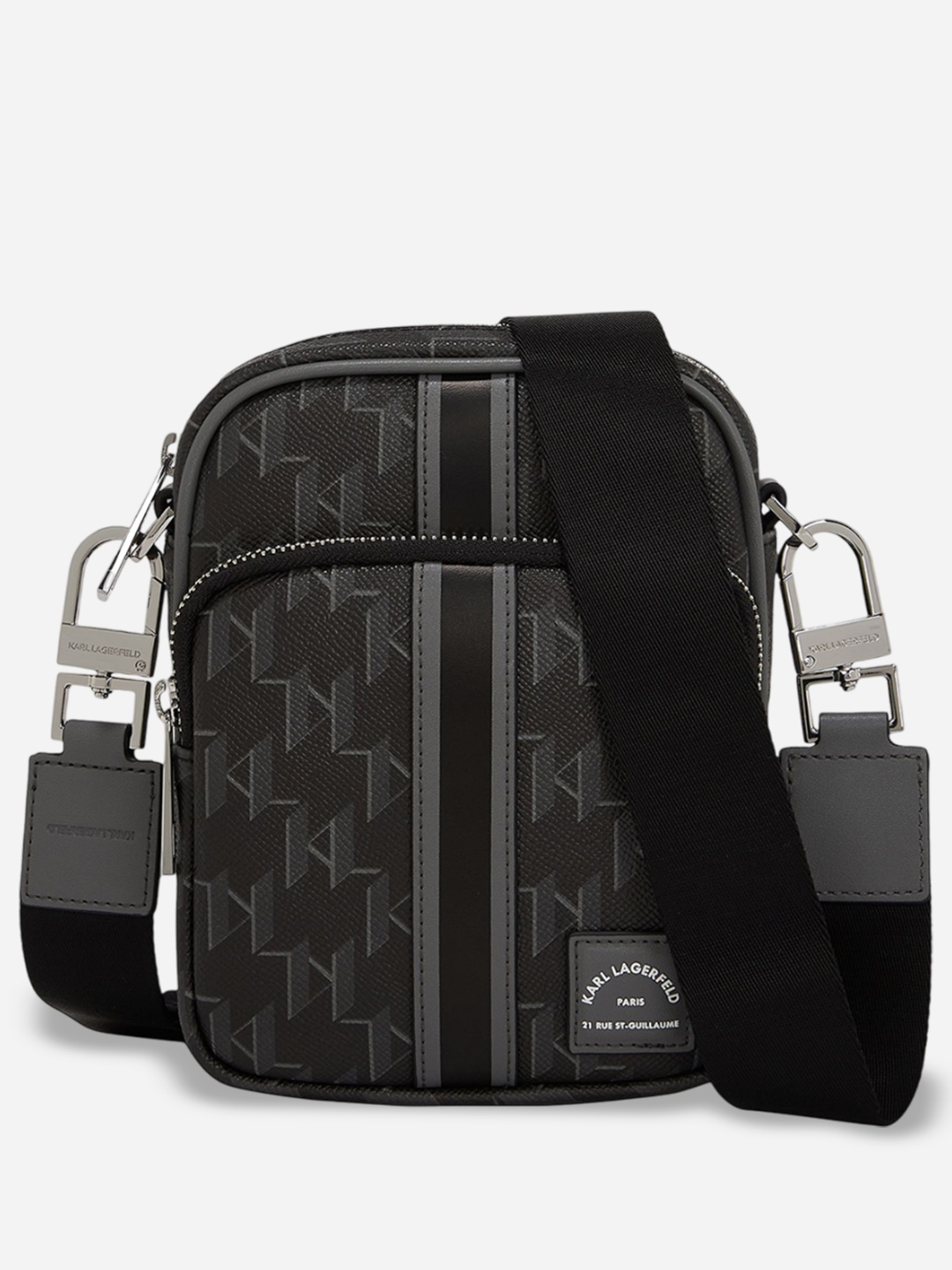 

Karl Lagerfeld Textured PU Structured Sling Bag, Multi