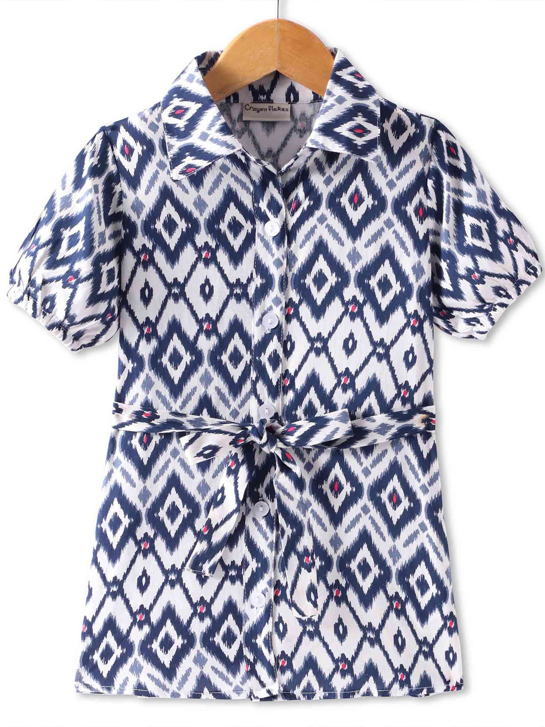 

CrayonFlakes Print Shirt Dress, Off white