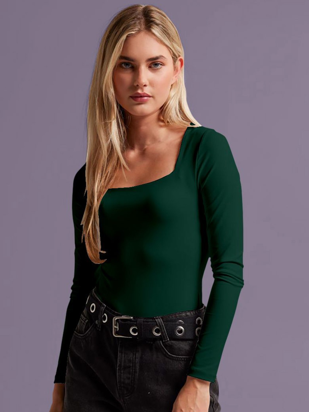

Dream Beauty Fashion Women Square Neck Top, Green