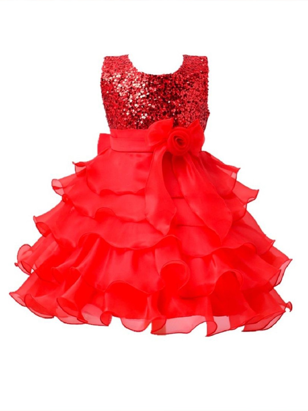 

Wow Princess Net A-Line Dress, Red