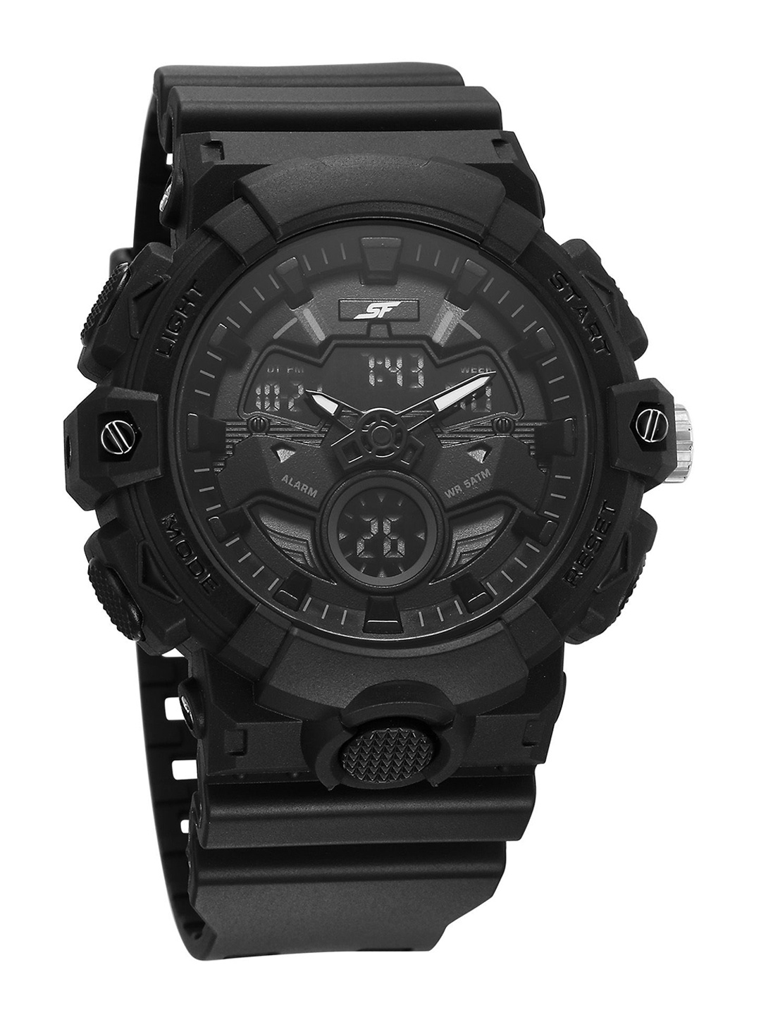 

Sonata Men Dial & Wrap Around Straps Analogue and Digital Watch 77138PP01W, Black