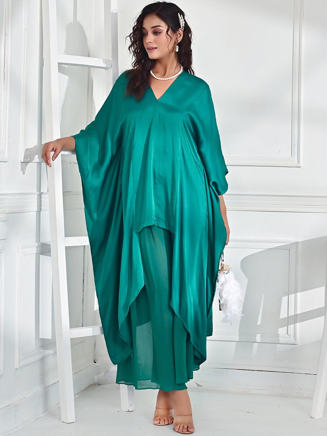 

Unityshop V-Neck Tunic With Trousers, Green