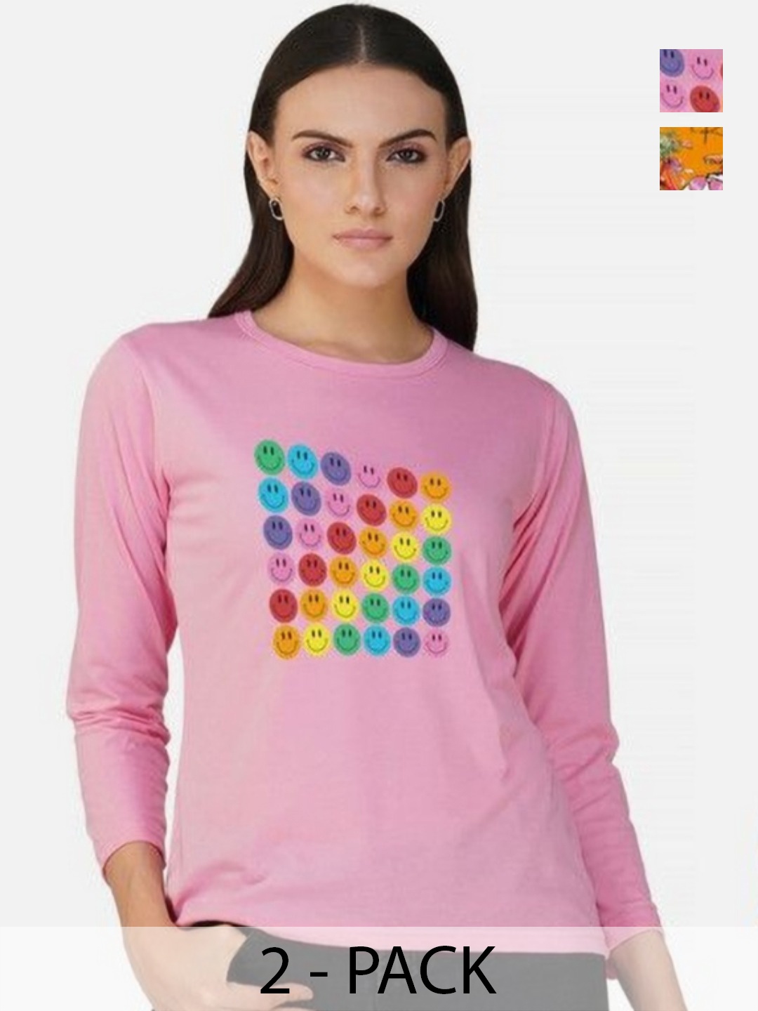 

Metronaut Women 2 Printed Bio Finish Applique T-shirt, Mustard
