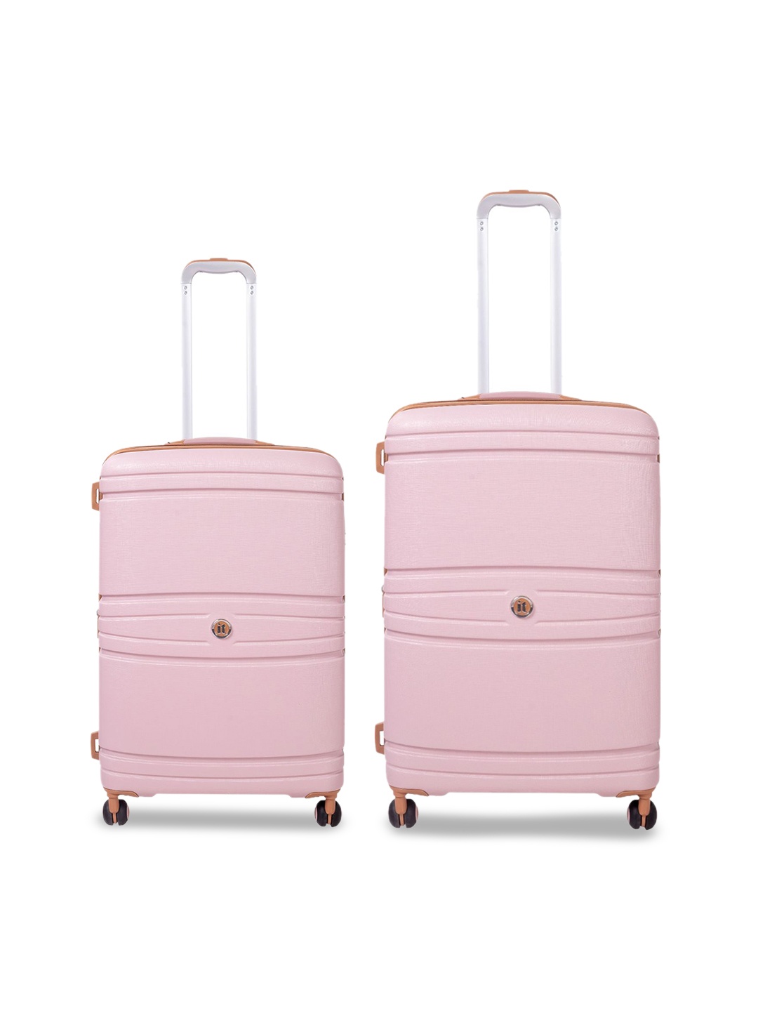 

IT luggage Textured Hard-Sided Trolley Bags, Pink
