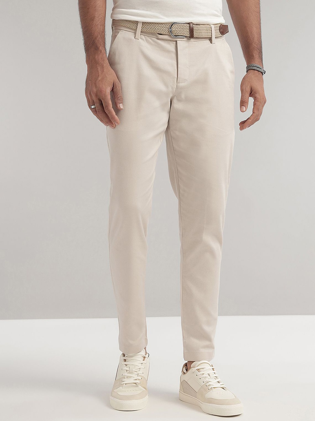 

Andamen Men Comfort Easy Wash Trousers, Beige