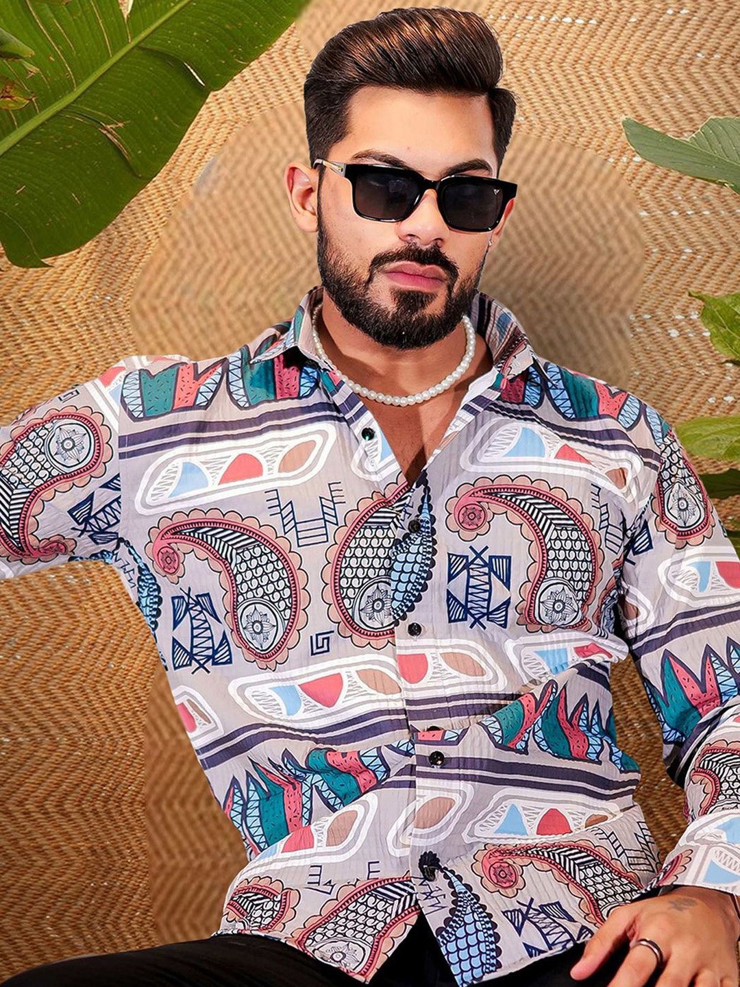 

Moda Rapido Men Original Opaque Printed Casual Shirt, Multi