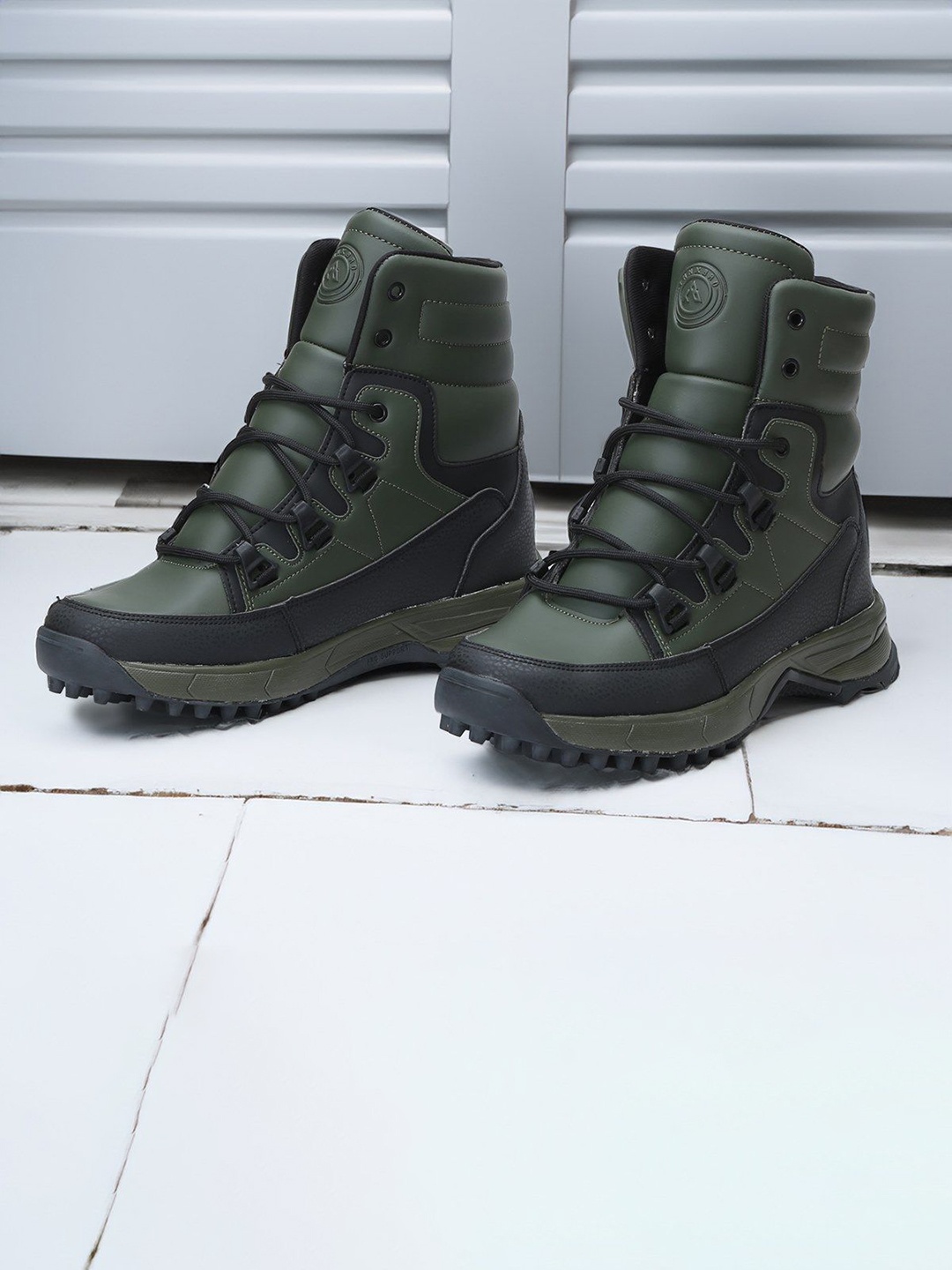 

THNXBRO Men Mountain Non Slip Hiking Boots, Olive