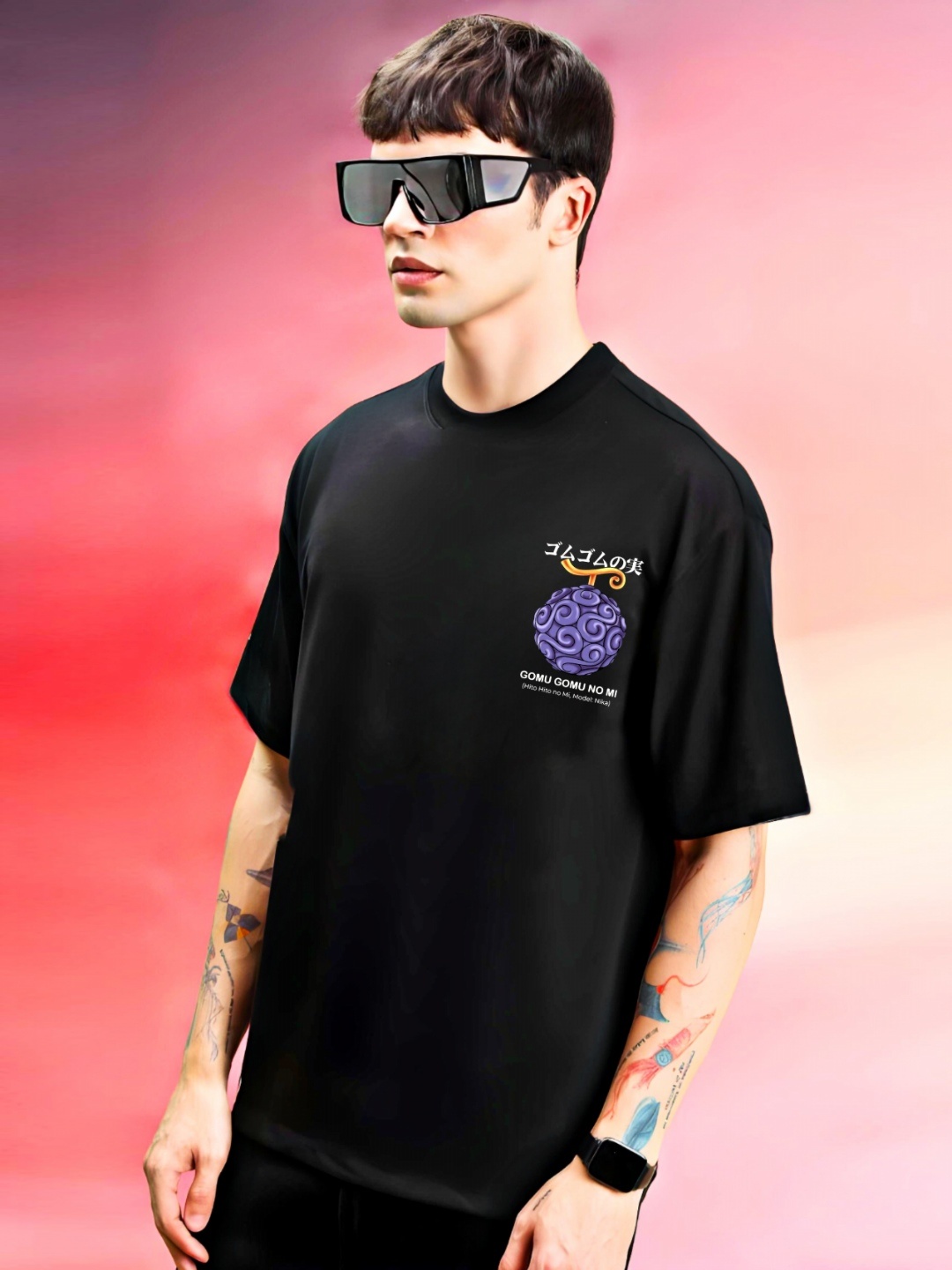 

zentik Men Printed Abzorb Pockets T-shirt, Black