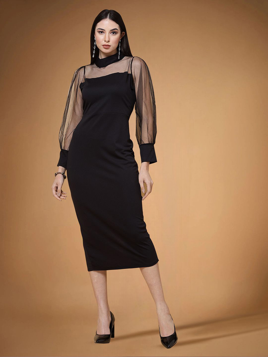 

Moda Rapido Applique Fit & Flare Dress, Navy blue