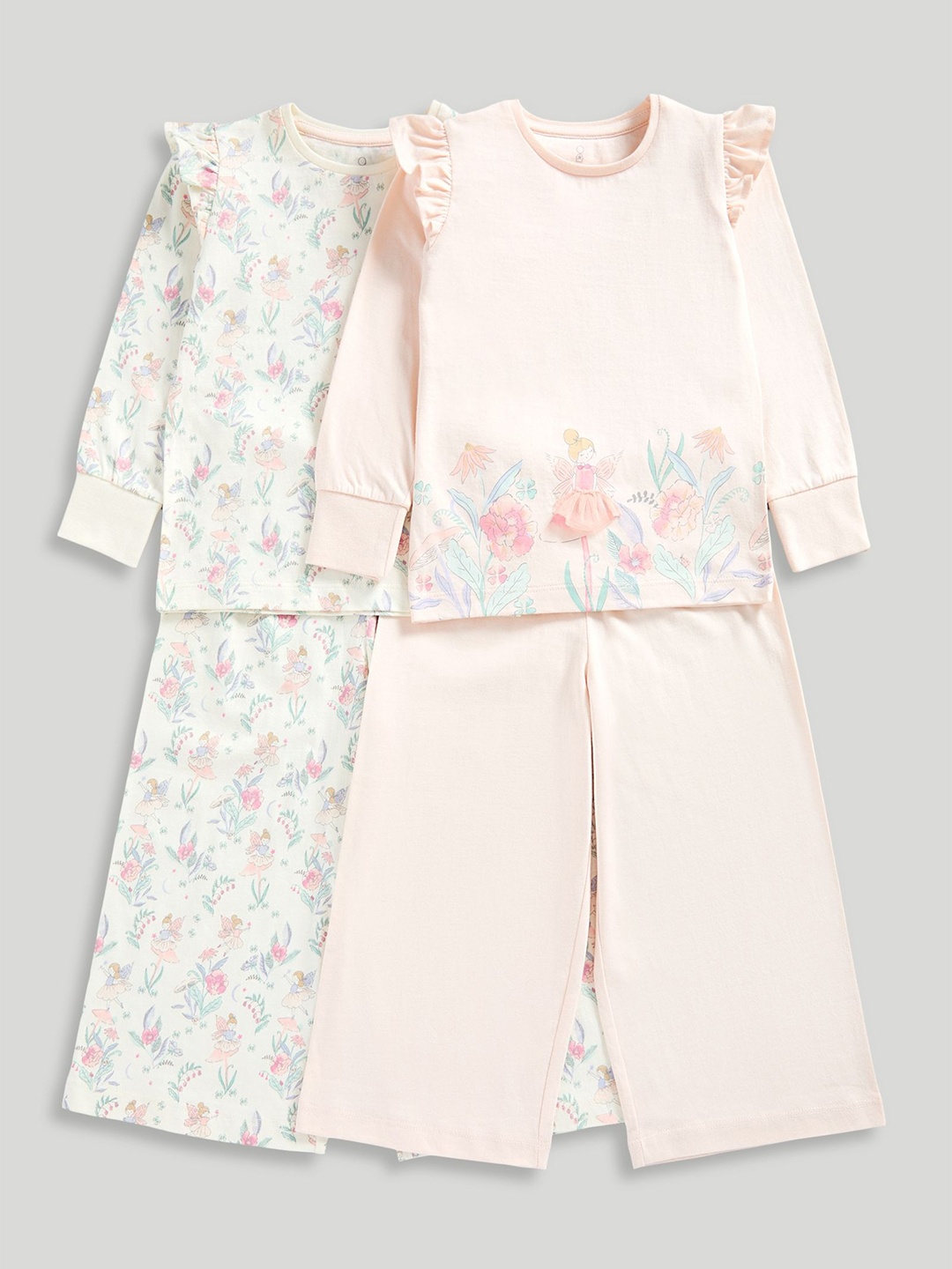 

mothercare Girls Printed Shirt with Pyjamas, Pink