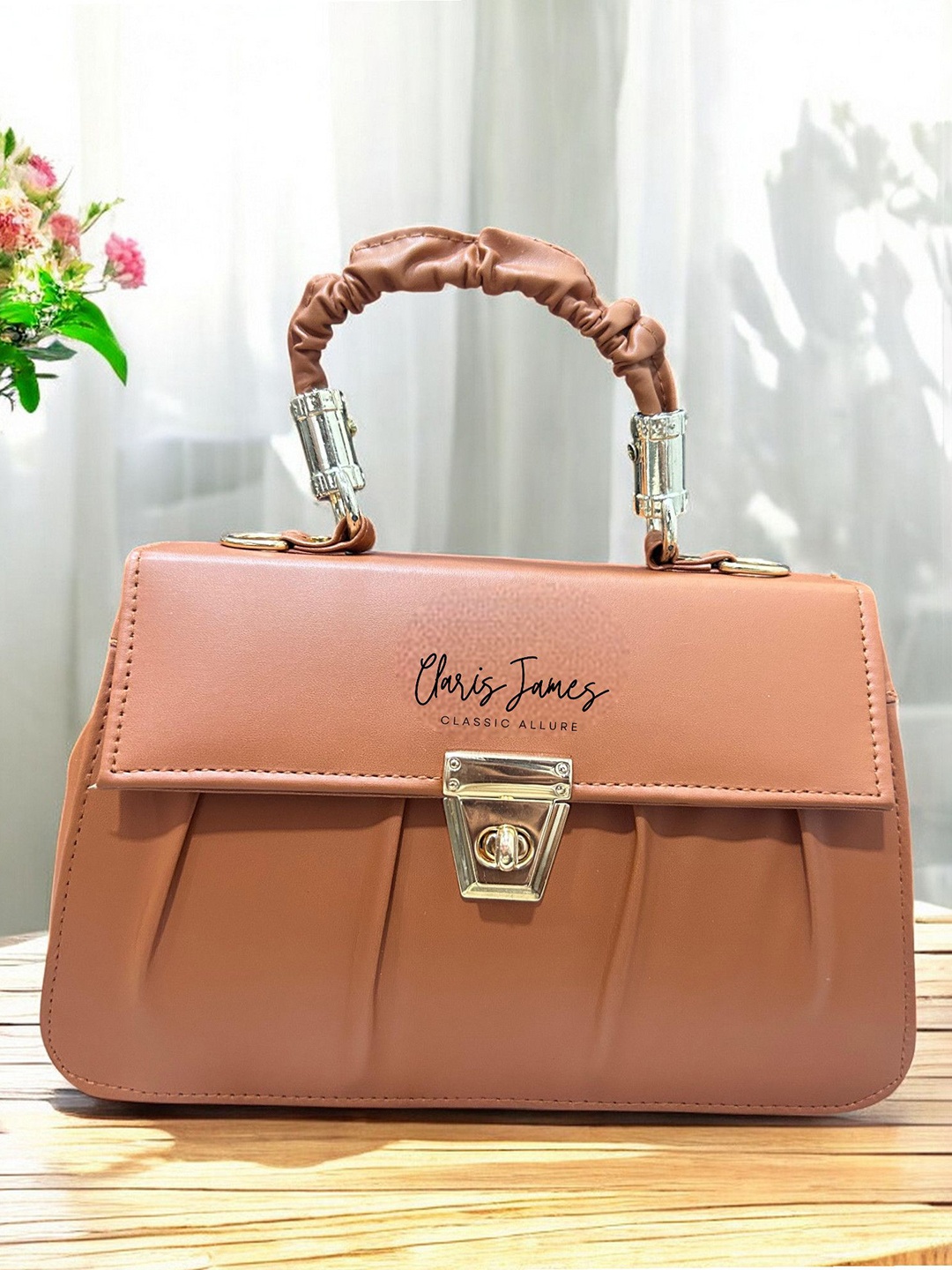 

CLARIS JAMES PU Sling Bag, Tan