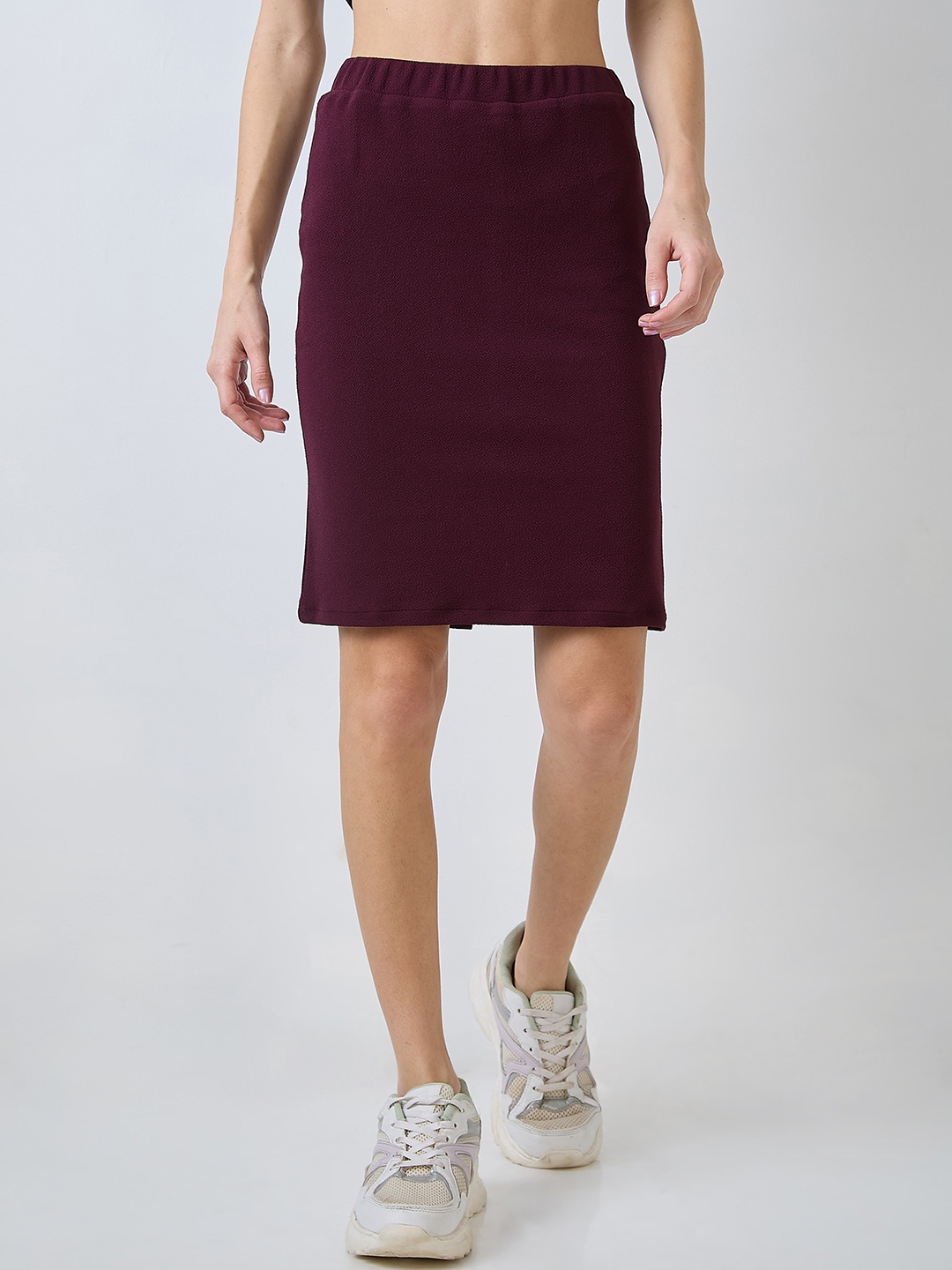 

SZN A-Line Knee Length Skirt, Brown