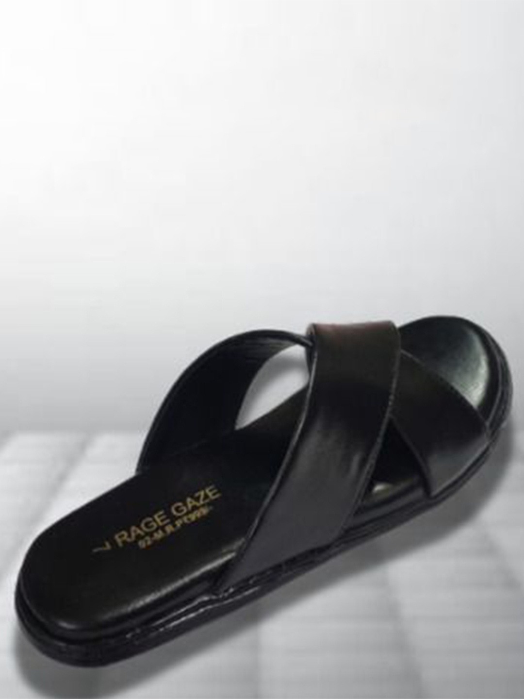 

RAGE GAZE Men Thong Flip-Flops, Black
